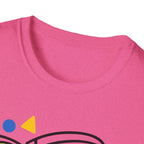 Abstract Line Art Face T-Shirt – Colorful Modern Cubist Graphic Tee
