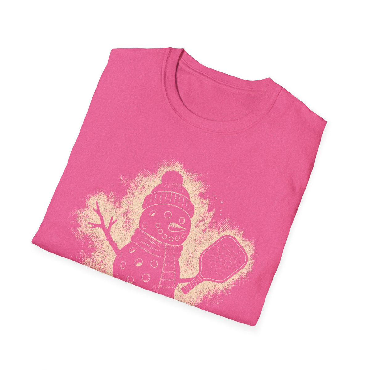 Snowman Silhouette T-Shirt — Vintage Cream Holiday Graphic