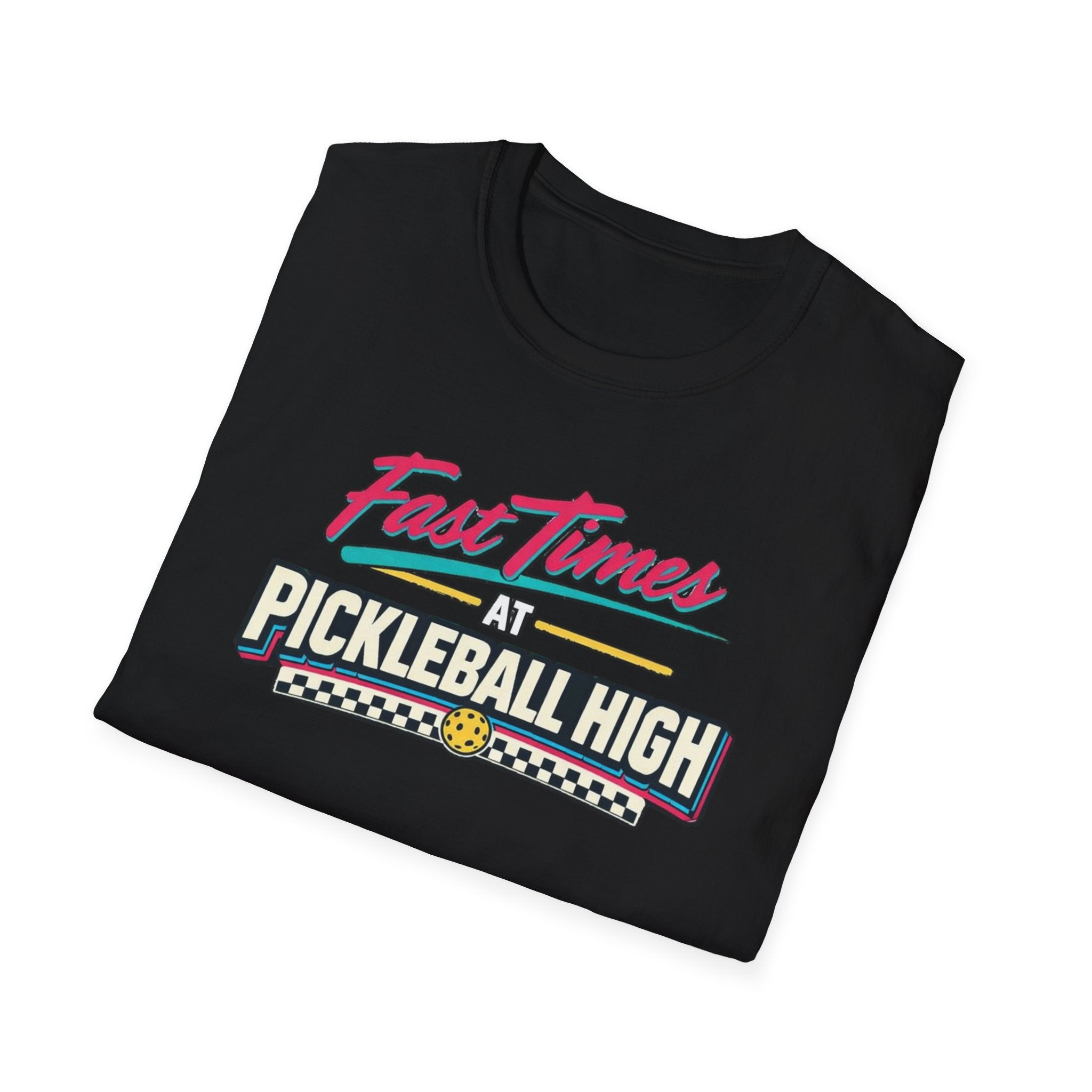 T-Shirt — "Fast Times at Pickleball High" Retro Graphic Tee