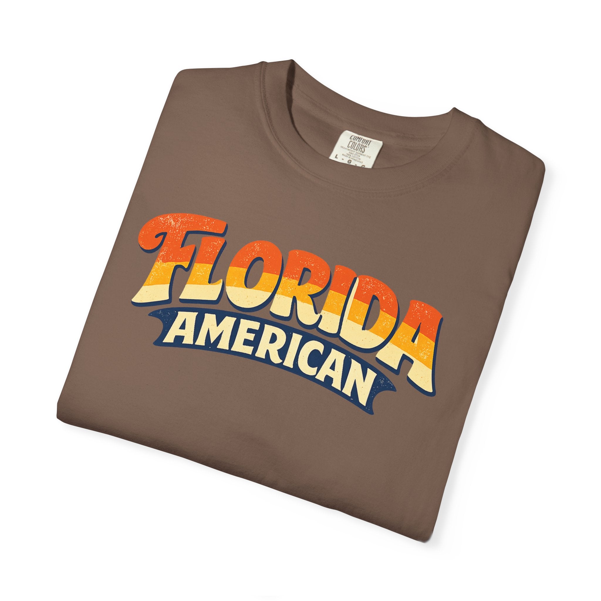 Florida American T-shirt | Retro Sunset Script