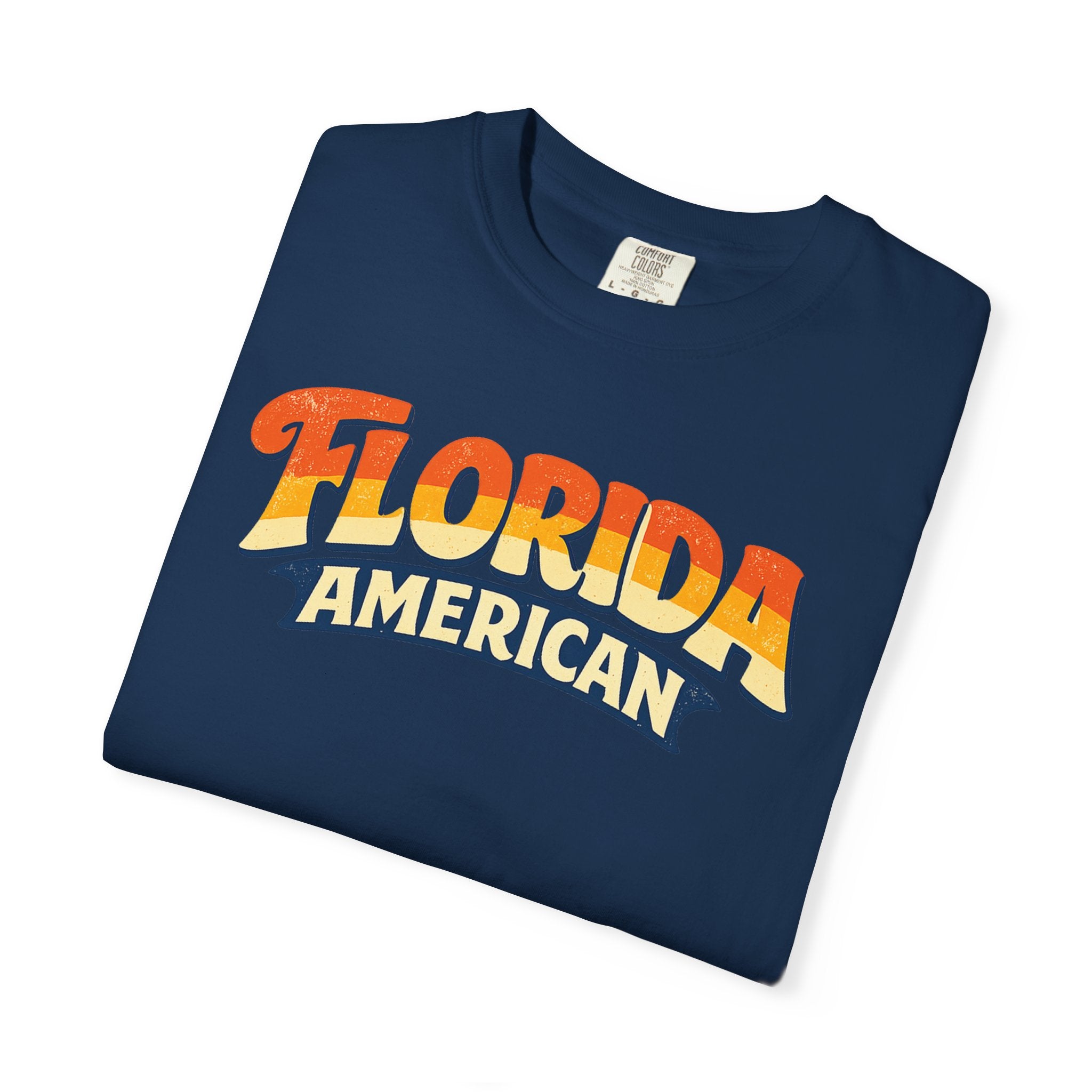 Florida American T-shirt | Retro Sunset Script