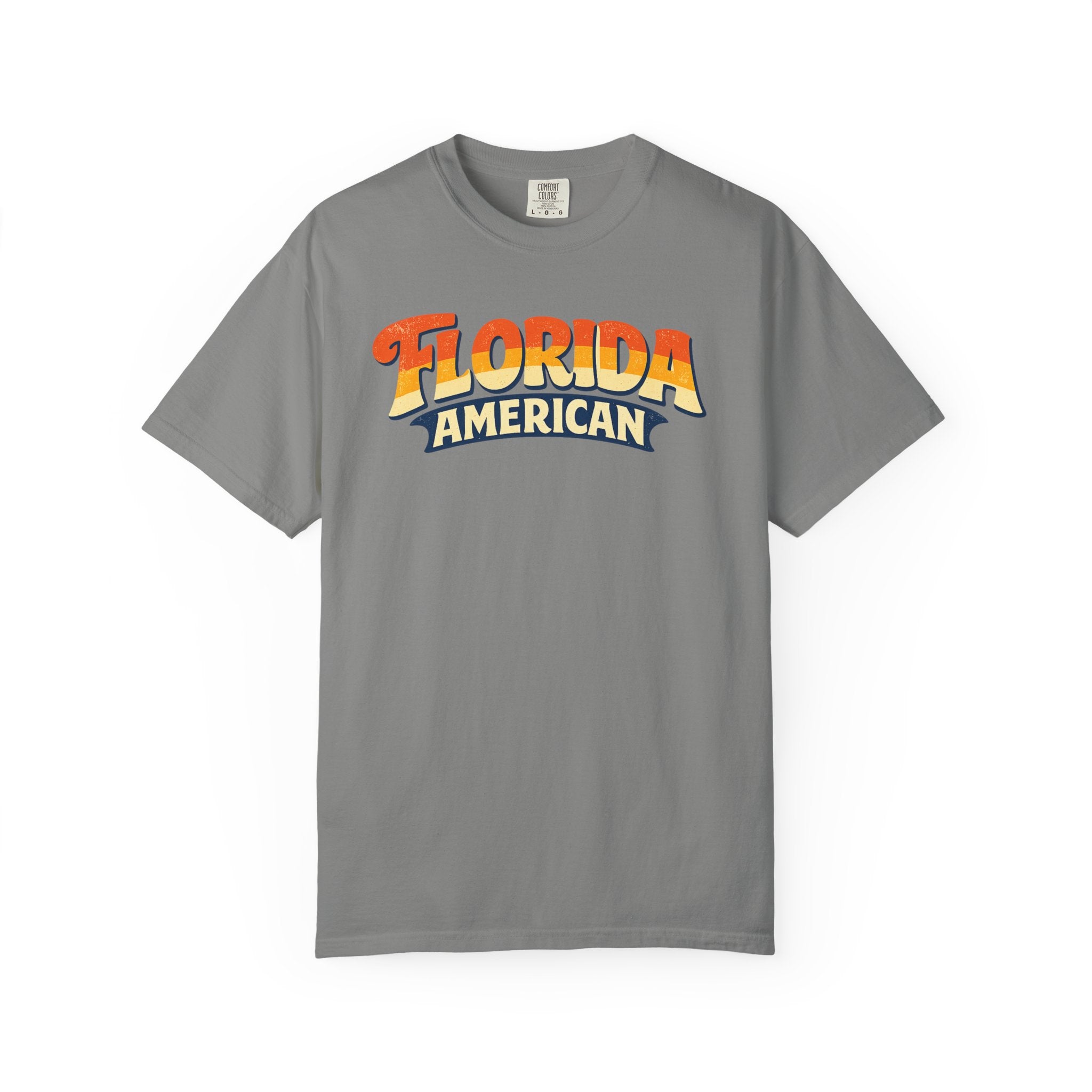 Florida American T-shirt | Retro Sunset Script