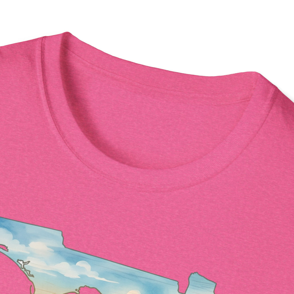 Florida Pickleball T-Shirt — Tropical Beach State Silhouette Tee