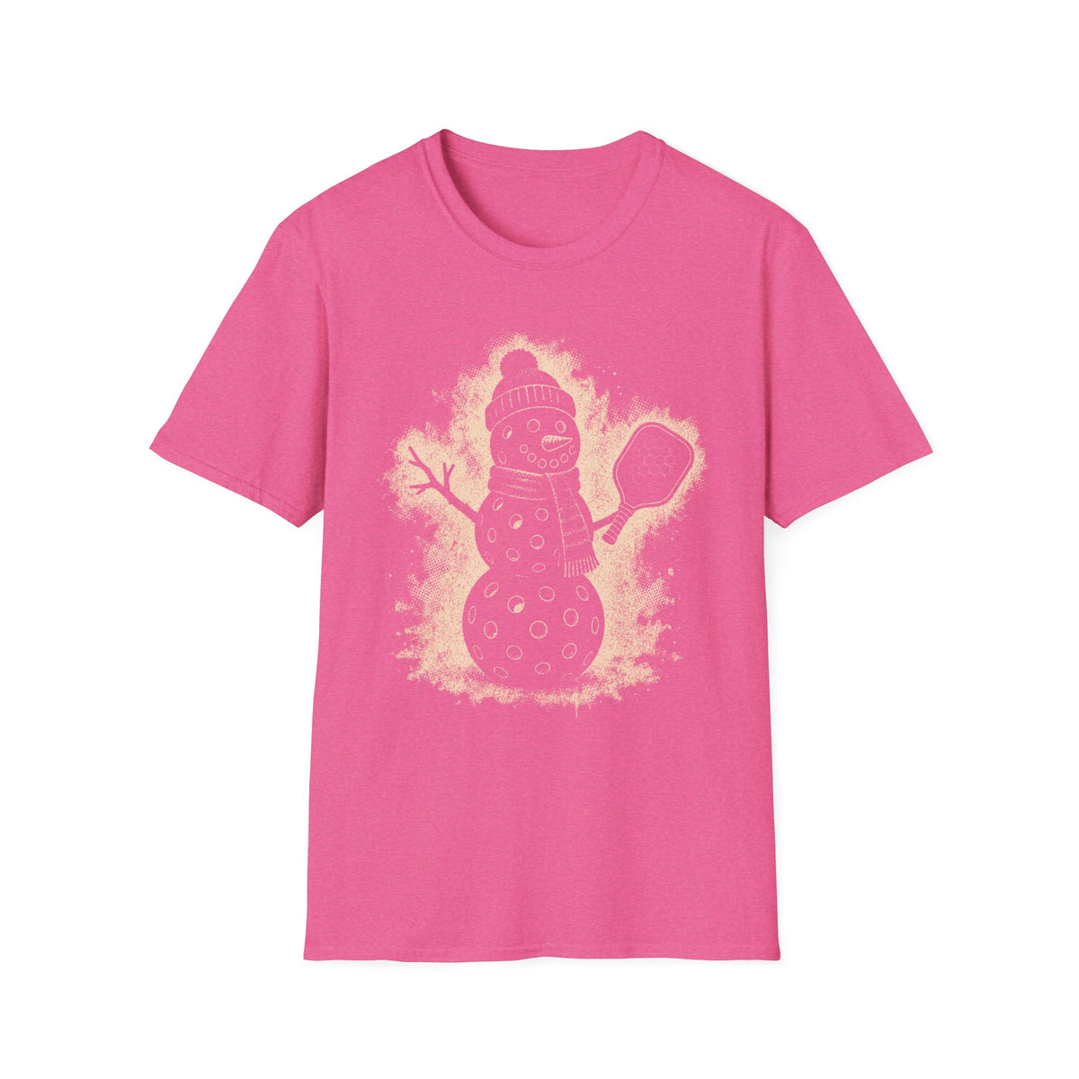 Snowman Silhouette T-Shirt — Vintage Cream Holiday Graphic