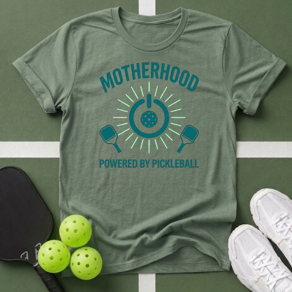 Motherhood Powered by Pickleball T-Shirt