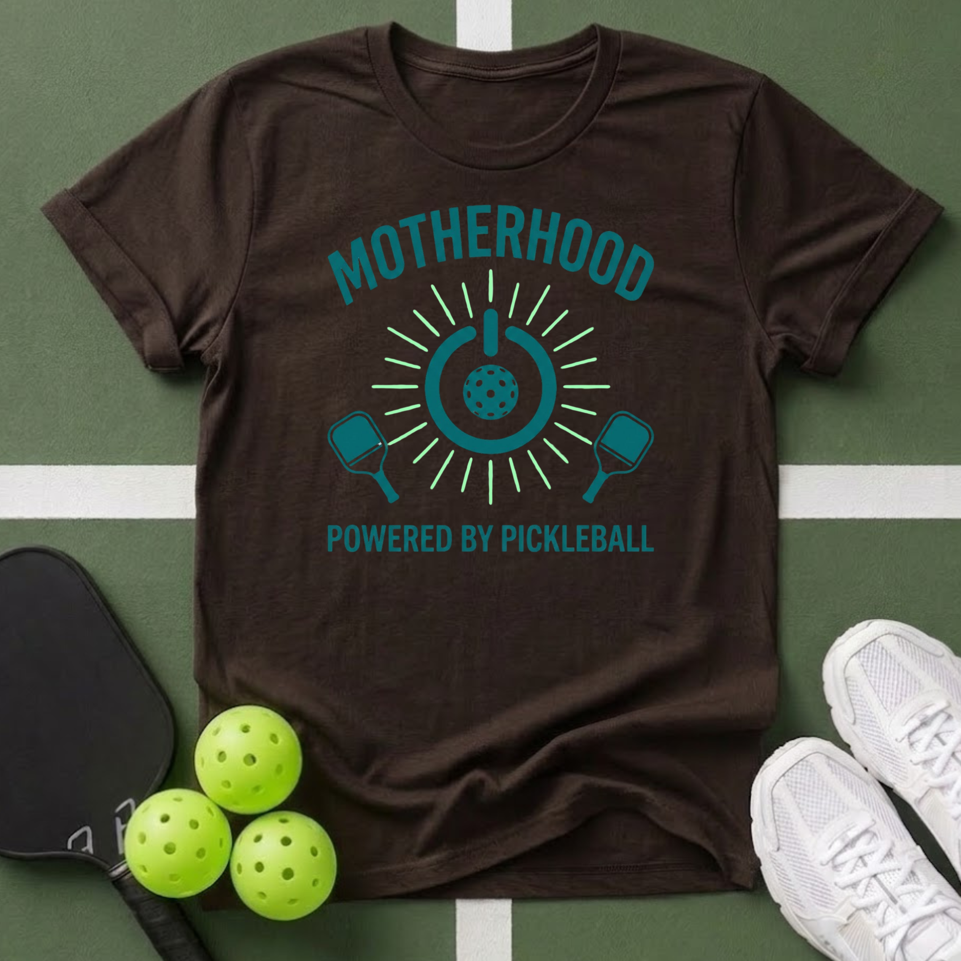 Motherhood Powered by Pickleball T-Shirt