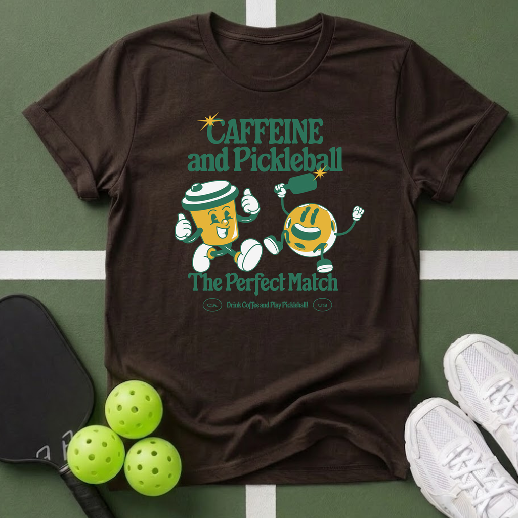 Caffeine & Pickleball T-Shirt