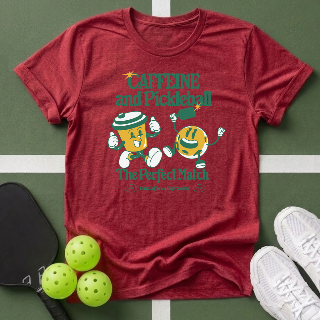 Caffeine & Pickleball T-Shirt