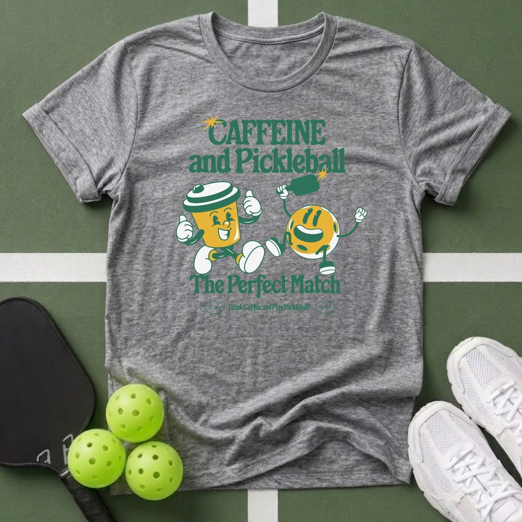 Caffeine & Pickleball T-Shirt
