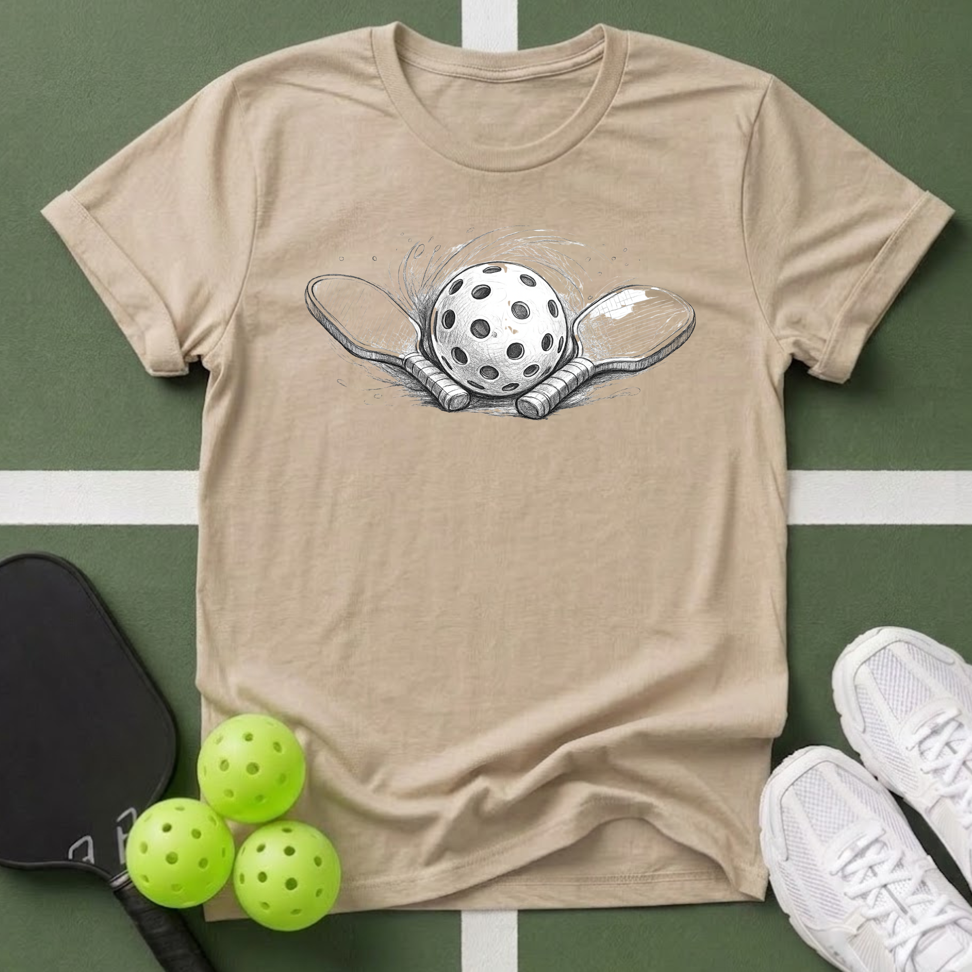 Sketch Paddles & Ball T-Shirt
