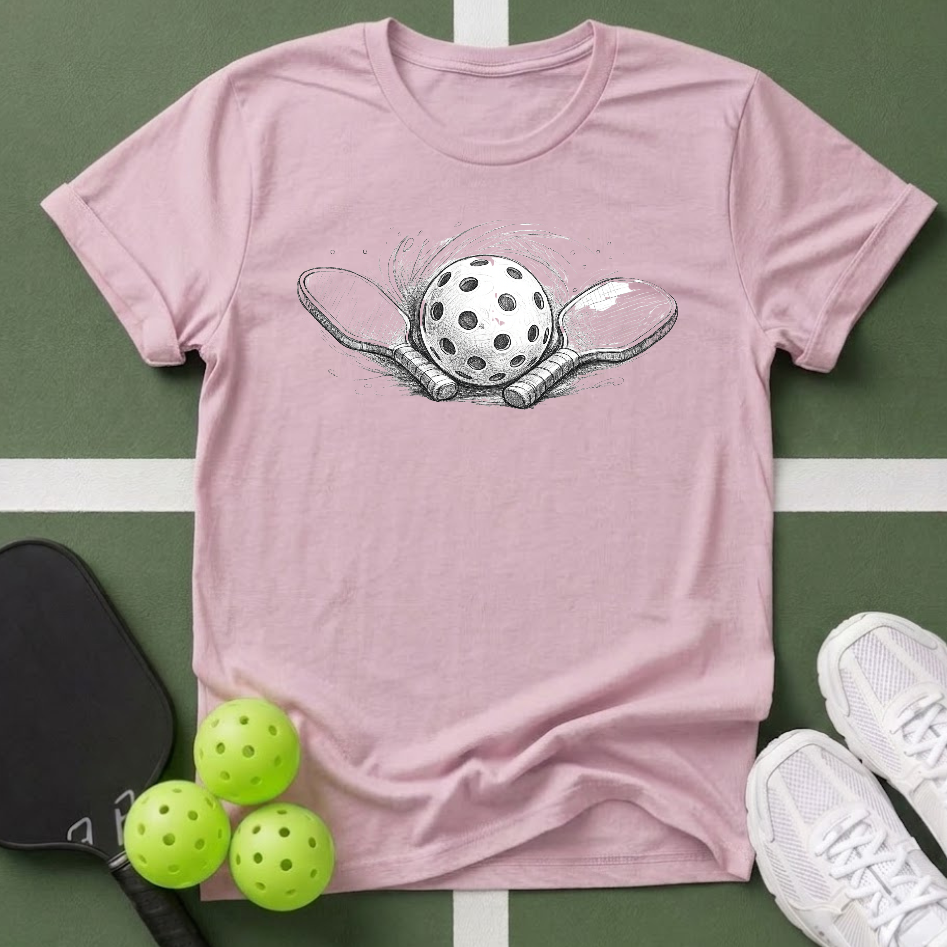 Sketch Paddles & Ball T-Shirt