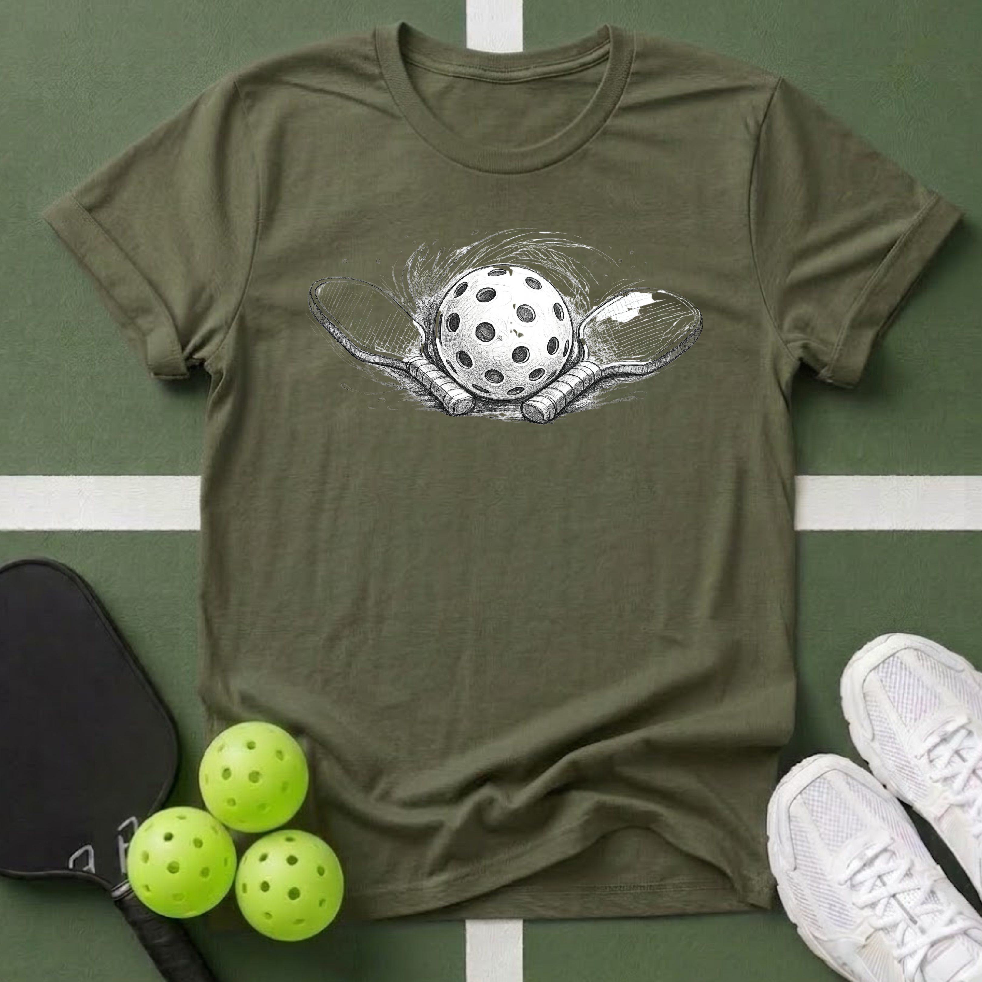 Sketch Paddles & Ball T-Shirt