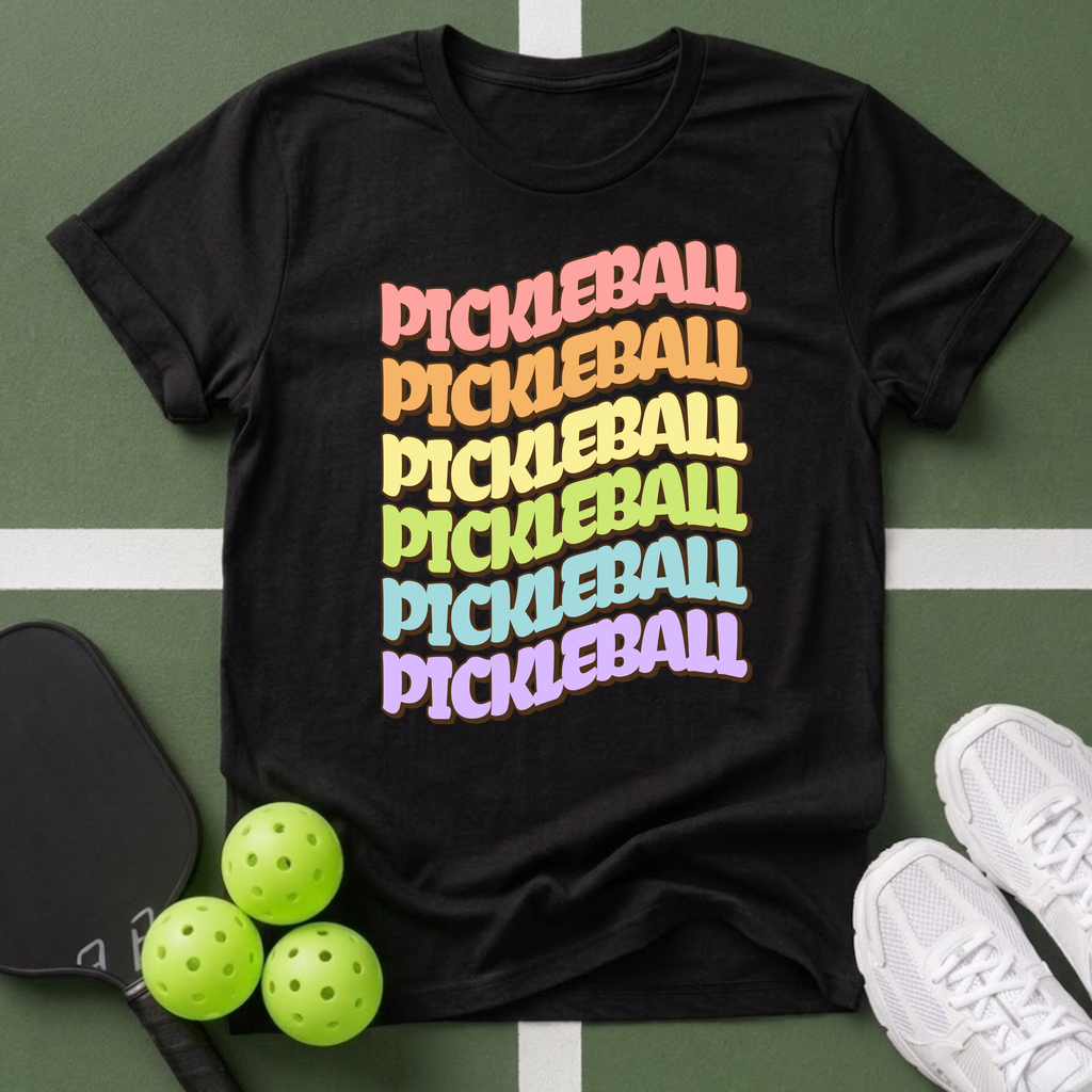 Pickleball Rainbow T Shirt
