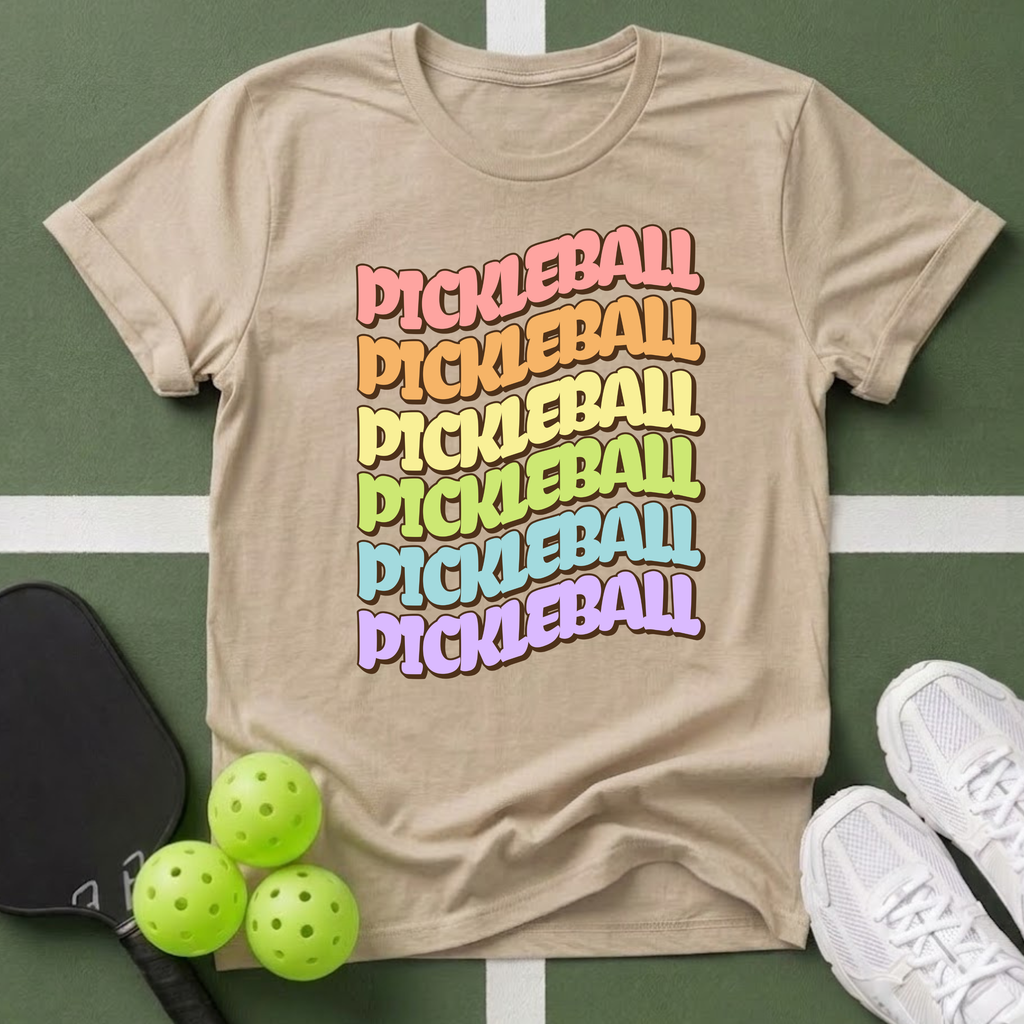 Pickleball Rainbow T Shirt