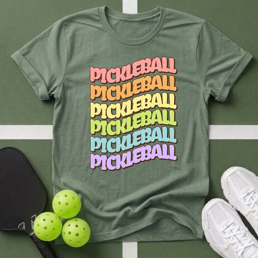 Pickleball Rainbow T Shirt