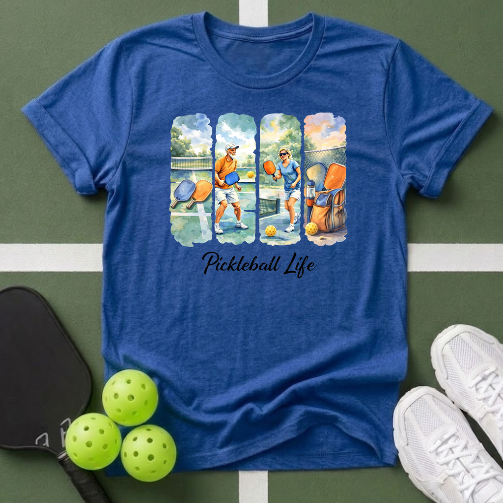 Watercolor Pickleball Players  T-Shirt