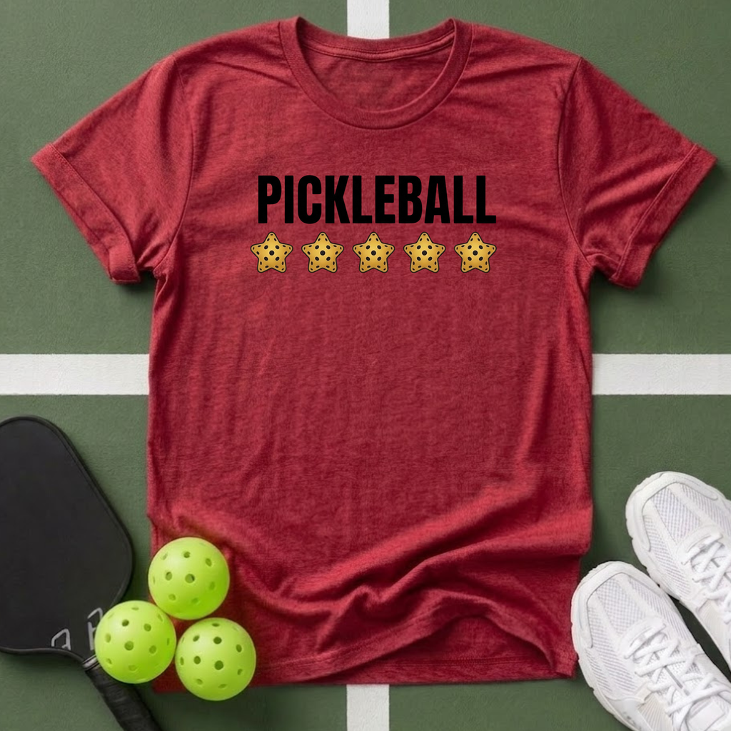 Pickleball 5-Star Rating T-Shirt