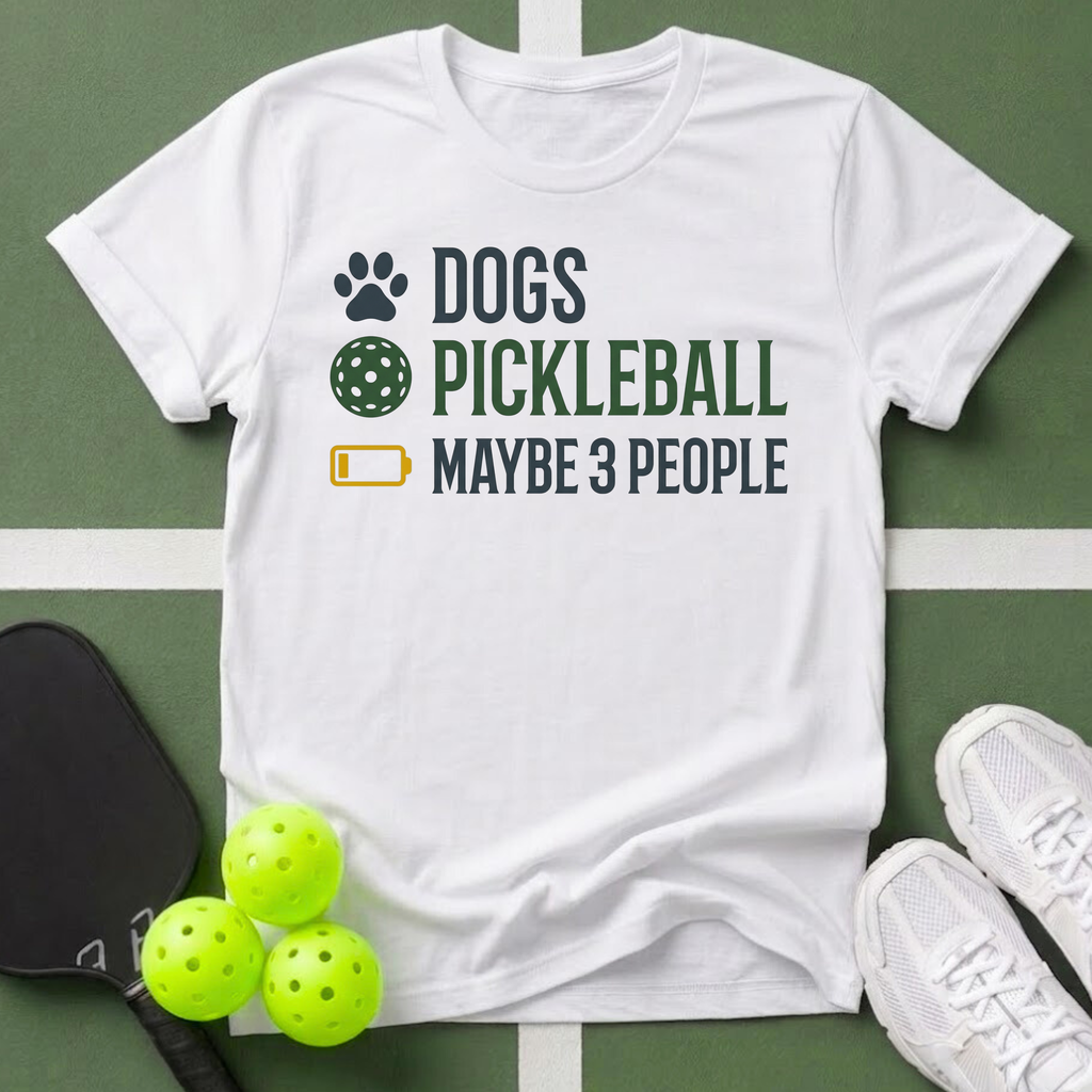 Dogs Pickleball Maybe 3 People T-Shirt