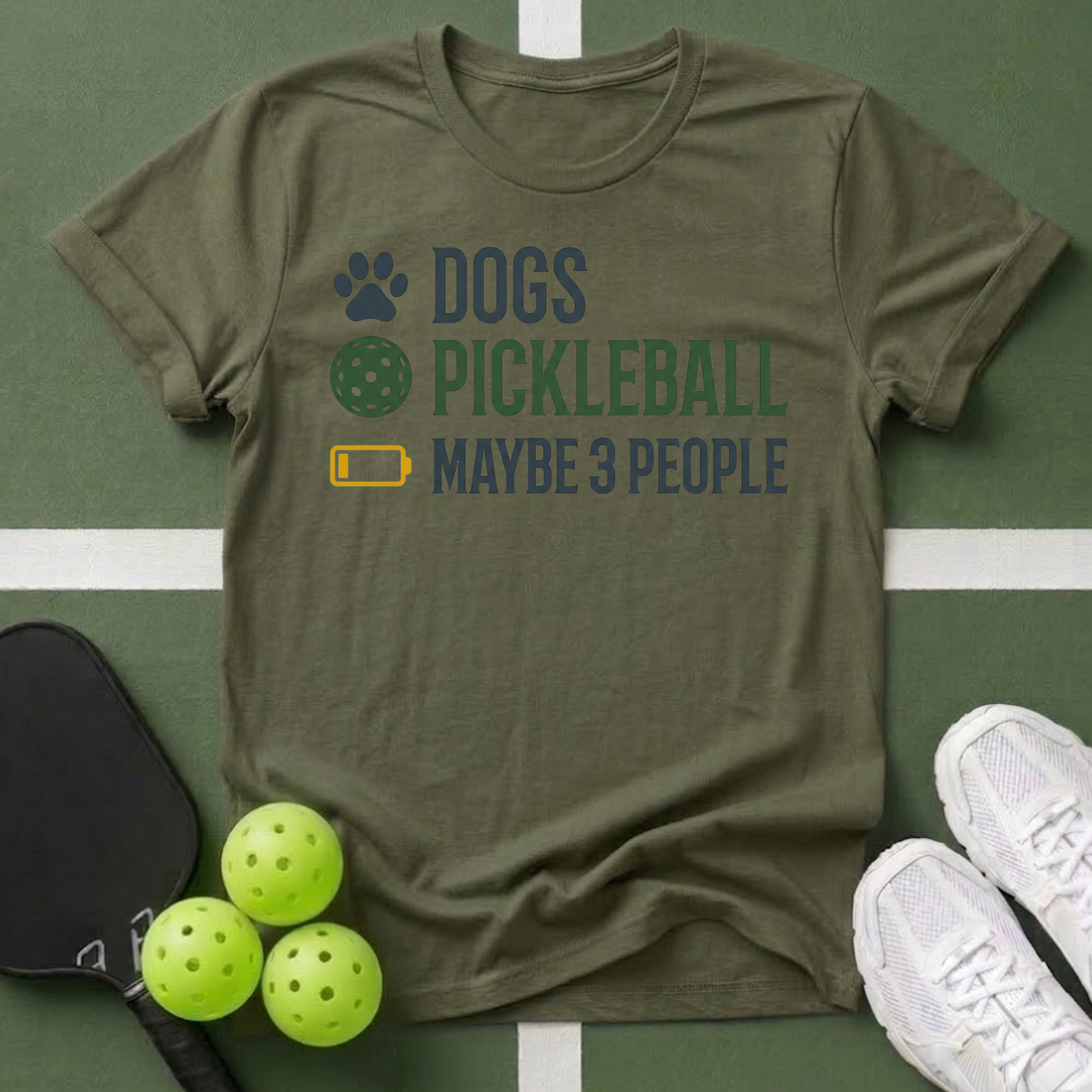Dogs Pickleball Maybe 3 People T-Shirt