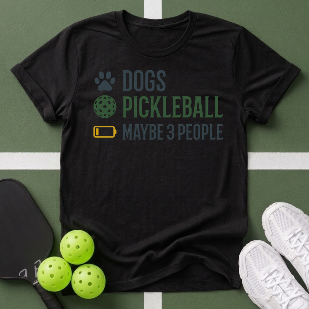 Dogs Pickleball Maybe 3 People T-Shirt