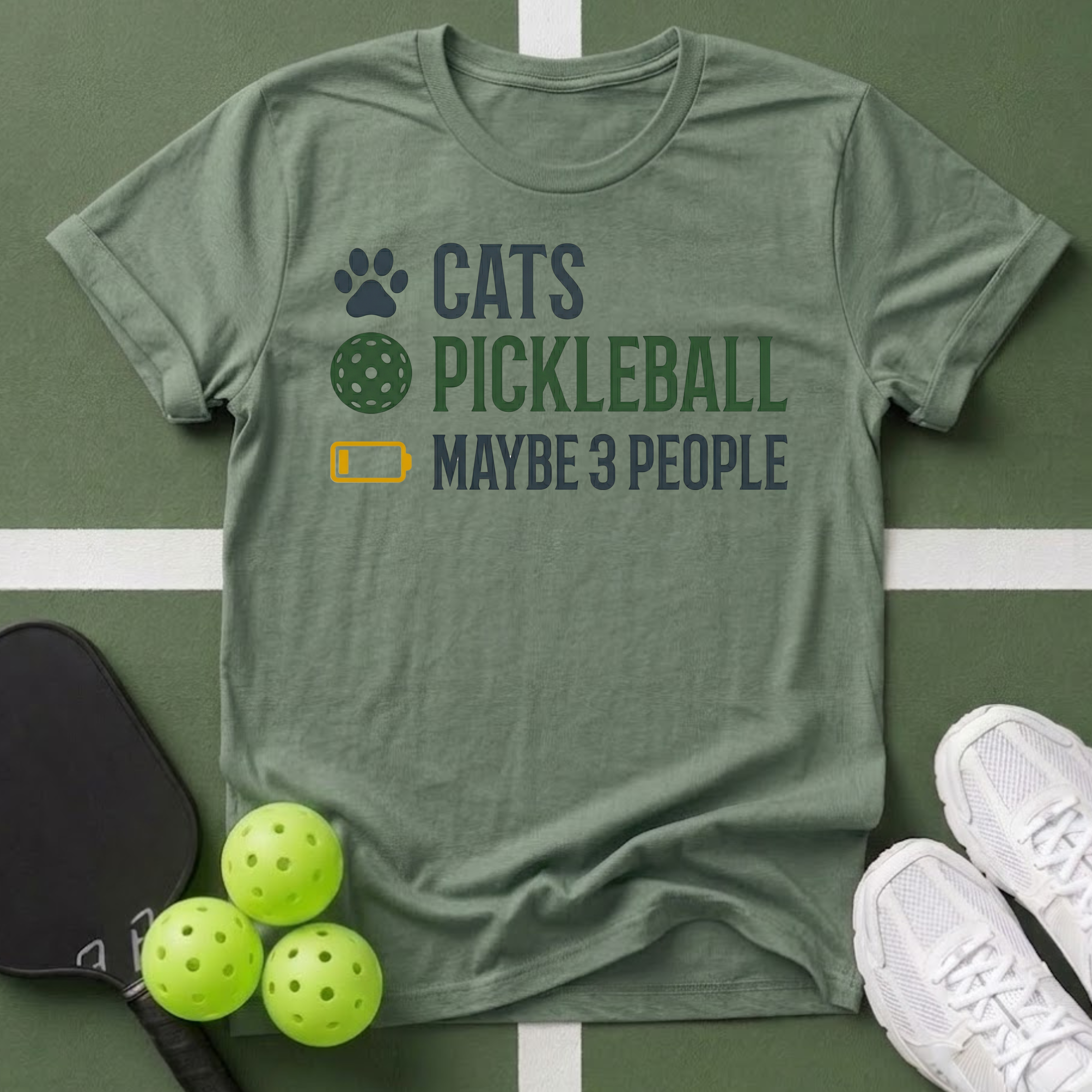 Pickleball & Cats T-Shirt