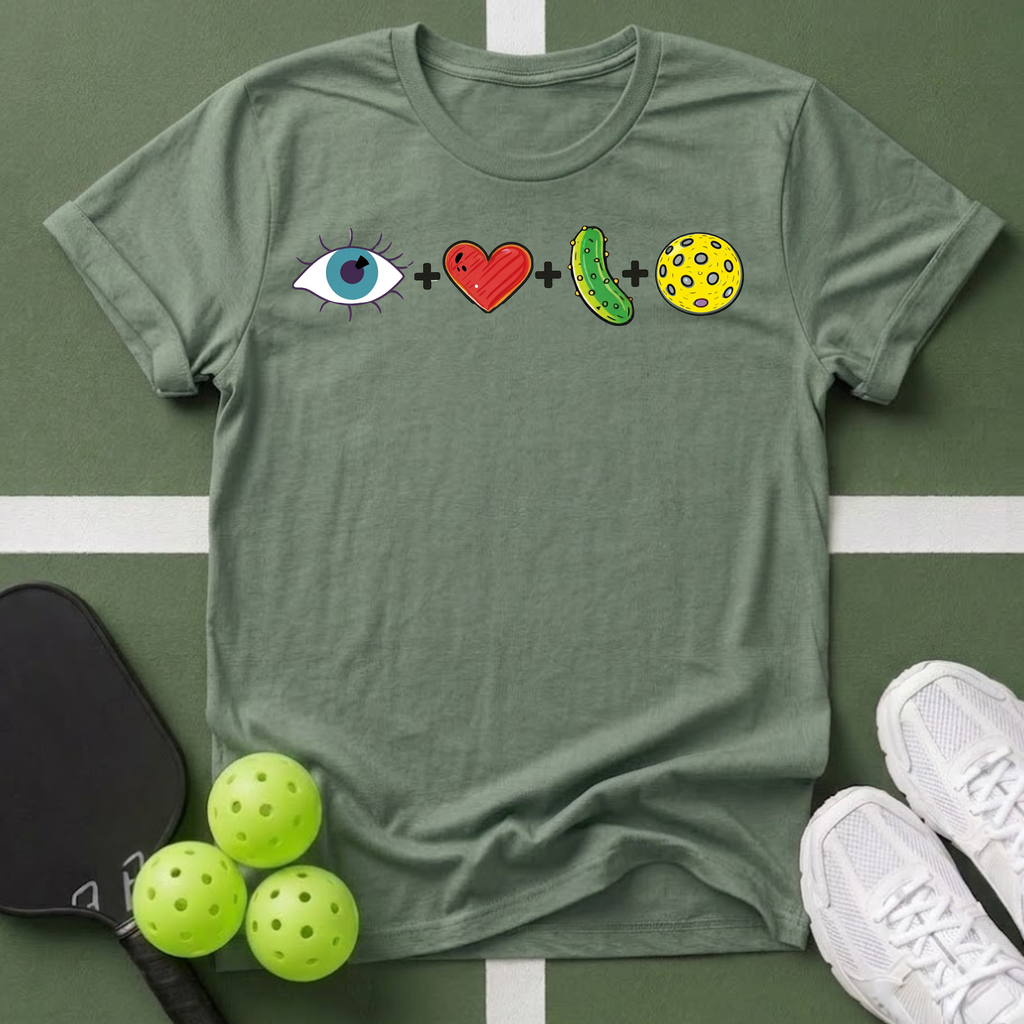 Heart + Pickle + Cookie Emoji T-Shirt
