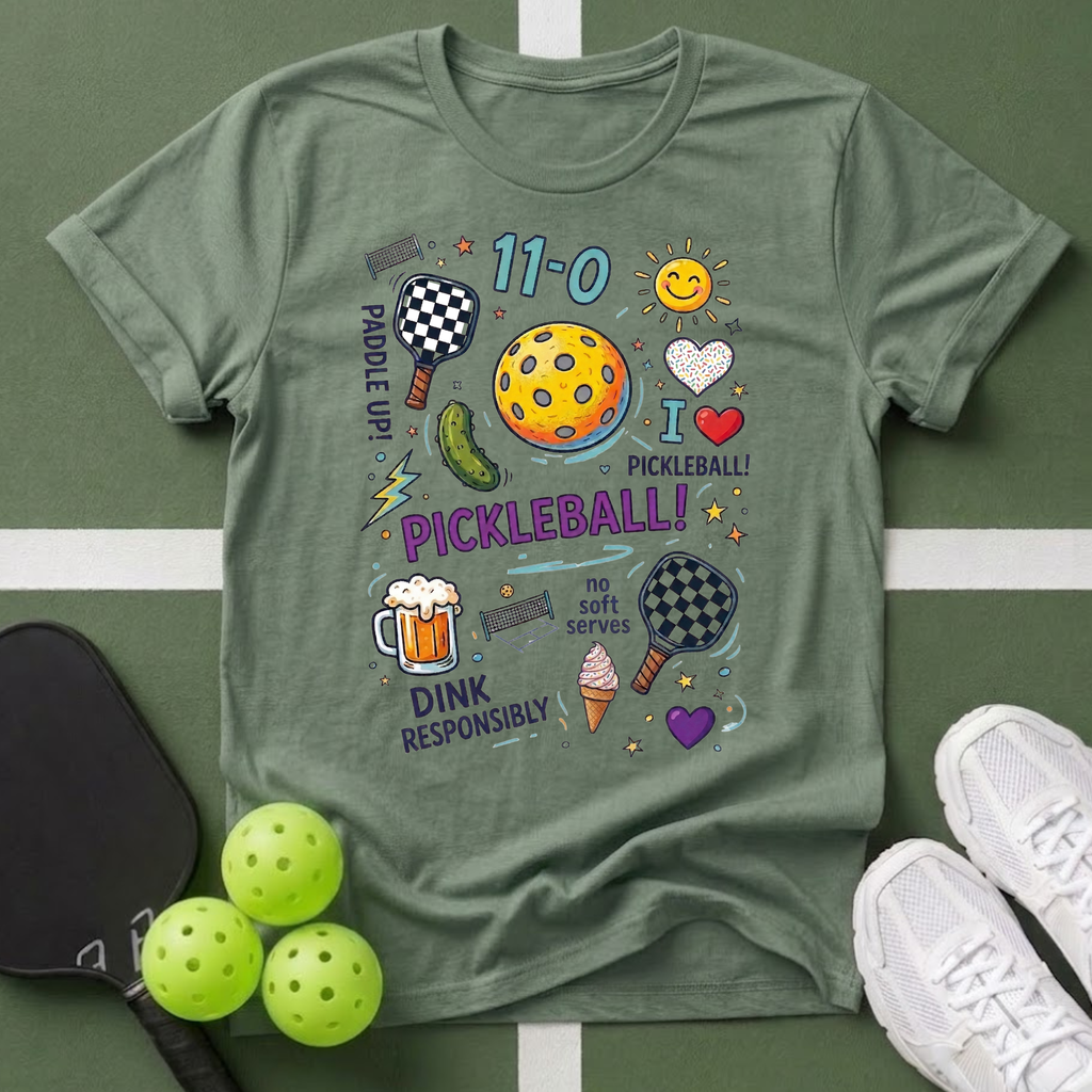 A Doodle Pickleball T-Shirt