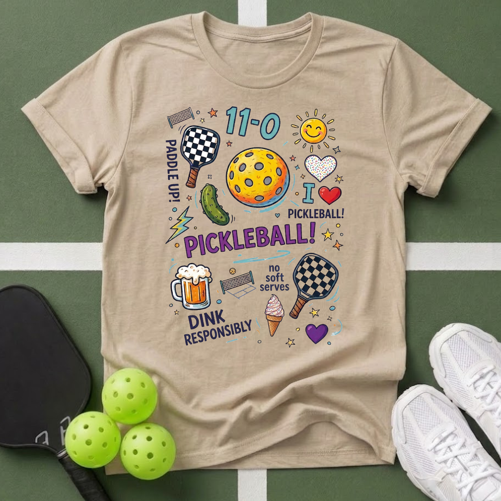 A Doodle Pickleball T-Shirt