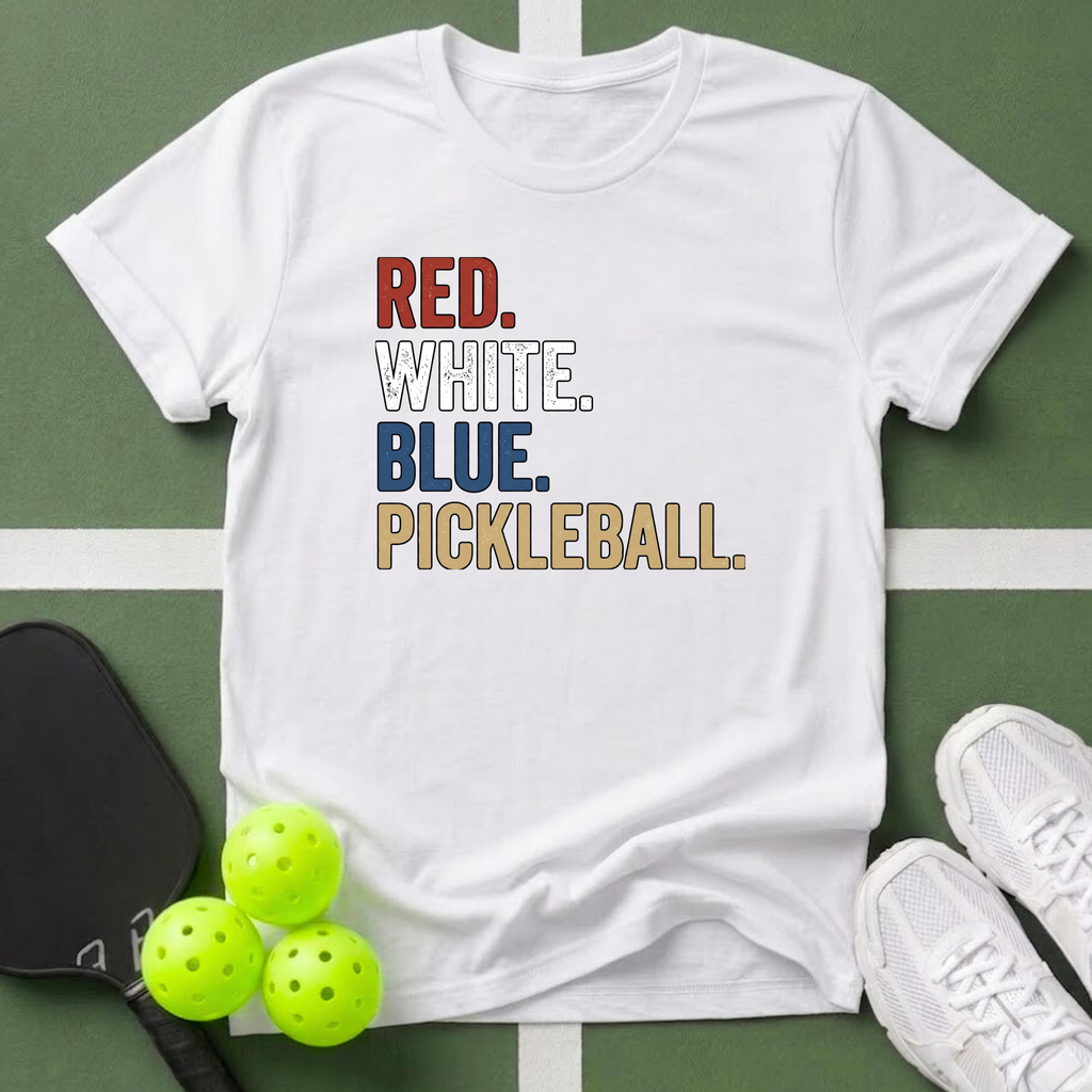 Red, White & Blue Pickleball T-Shirt