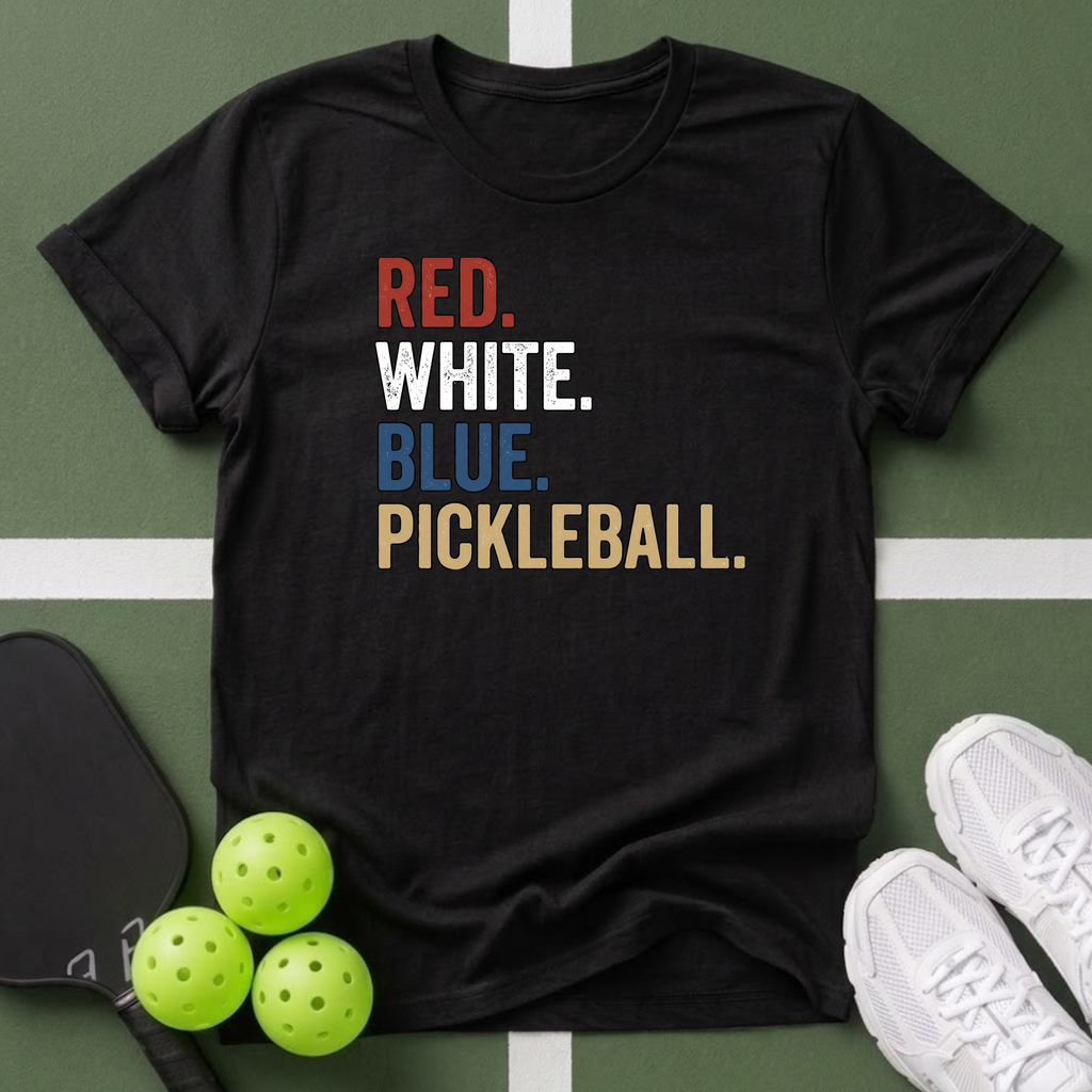 Red, White & Blue Pickleball T-Shirt