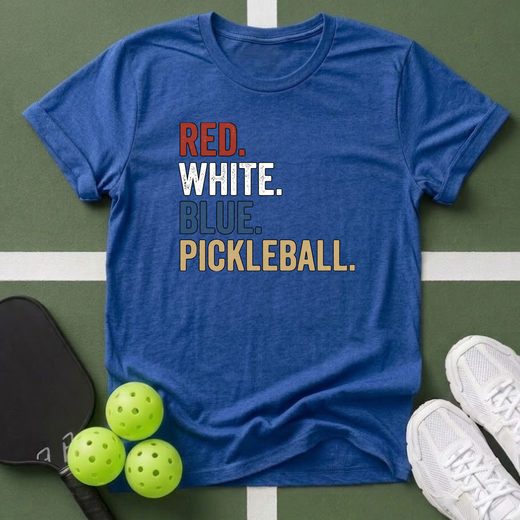 Red, White & Blue Pickleball T-Shirt