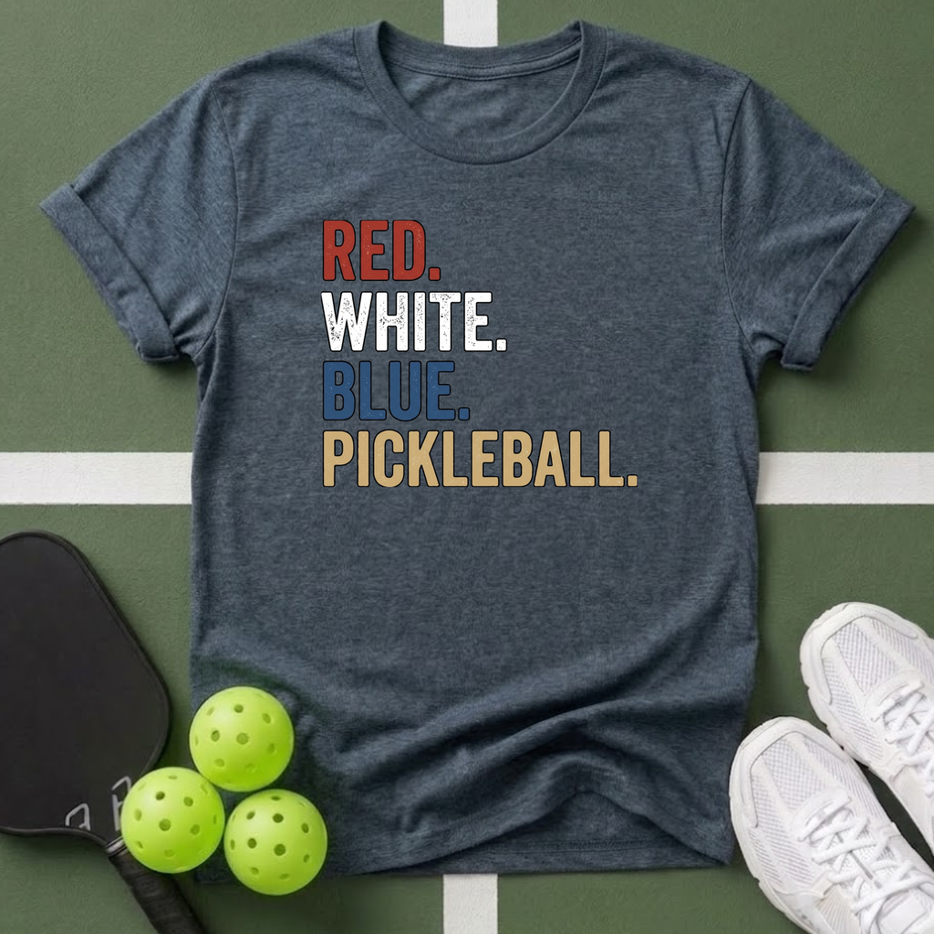 Red, White & Blue Pickleball T-Shirt