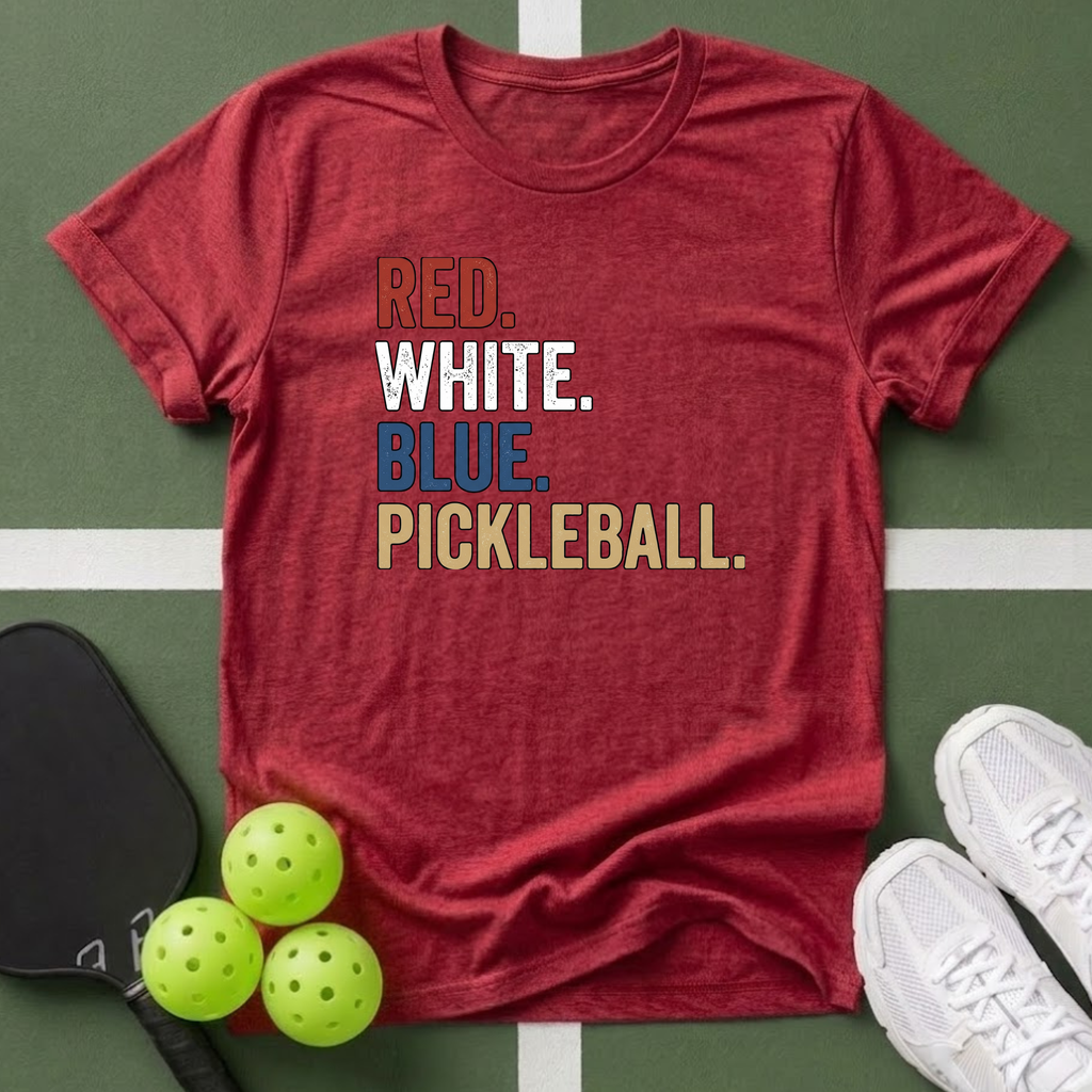 Red, White & Blue Pickleball T-Shirt