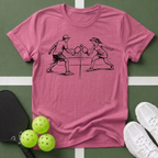 Sketch Pickleball Couple T‑Shirt