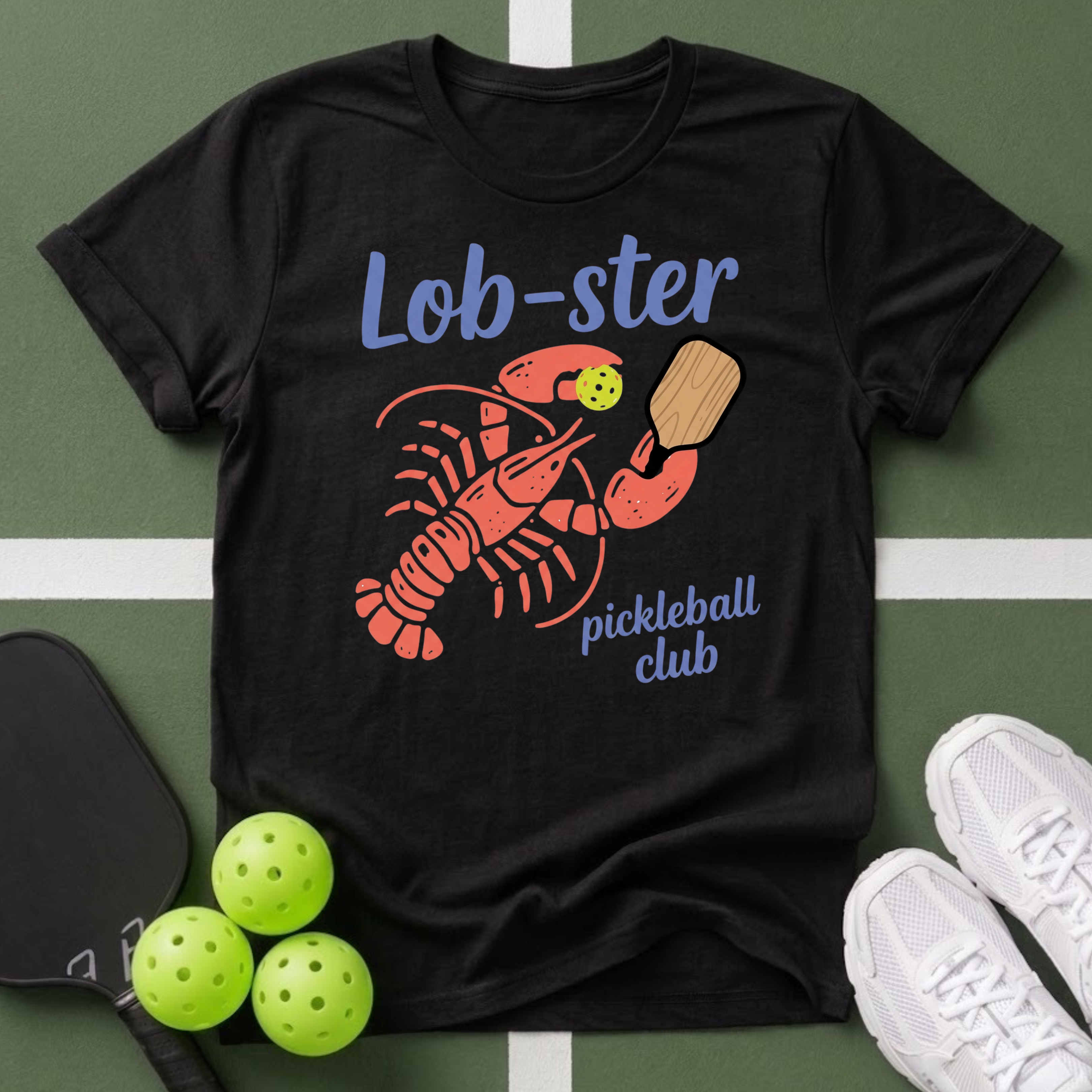 A Lob-ster Pickleball Club T-Shirt