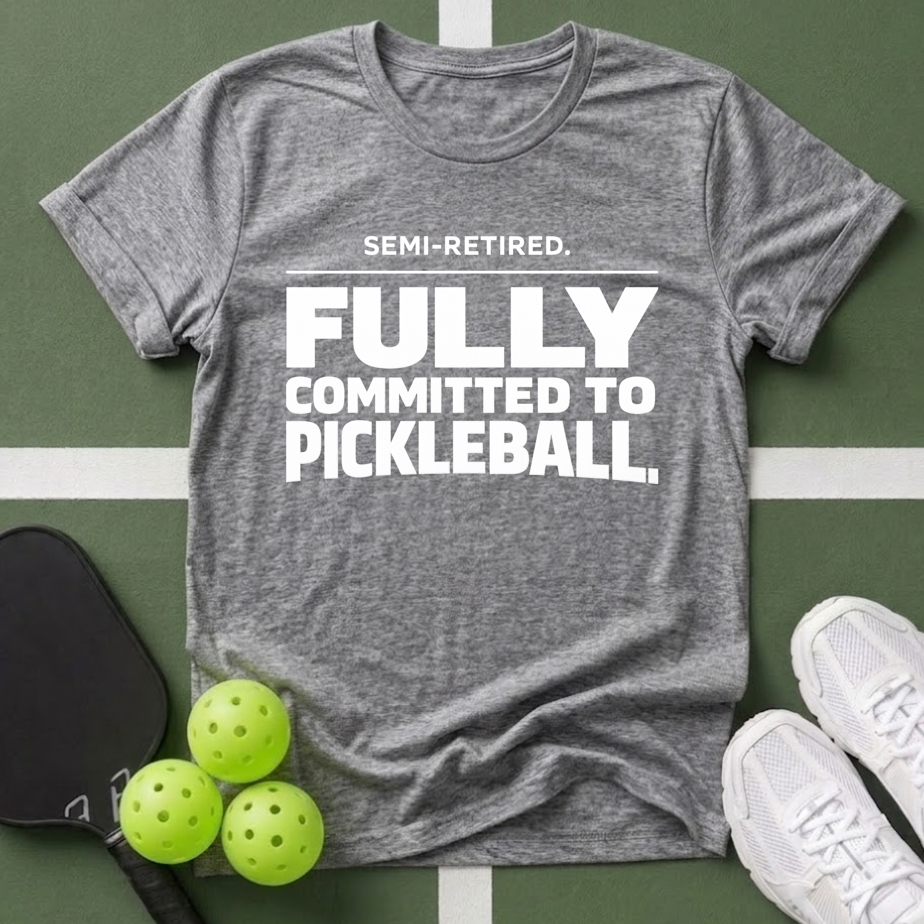 Semi-Retired. Fully Committed to Pickleball T-Shirt