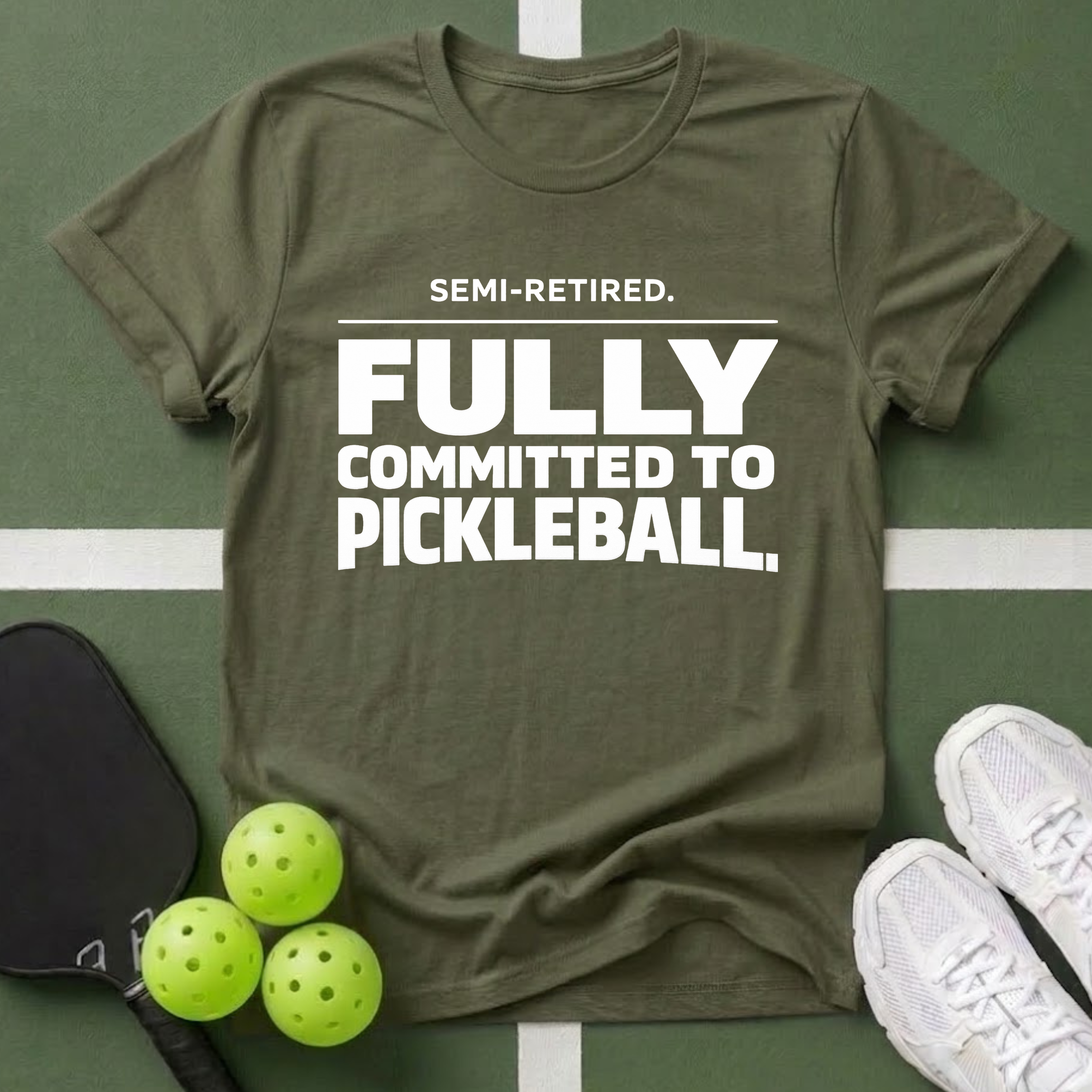 Semi-Retired. Fully Committed to Pickleball T-Shirt