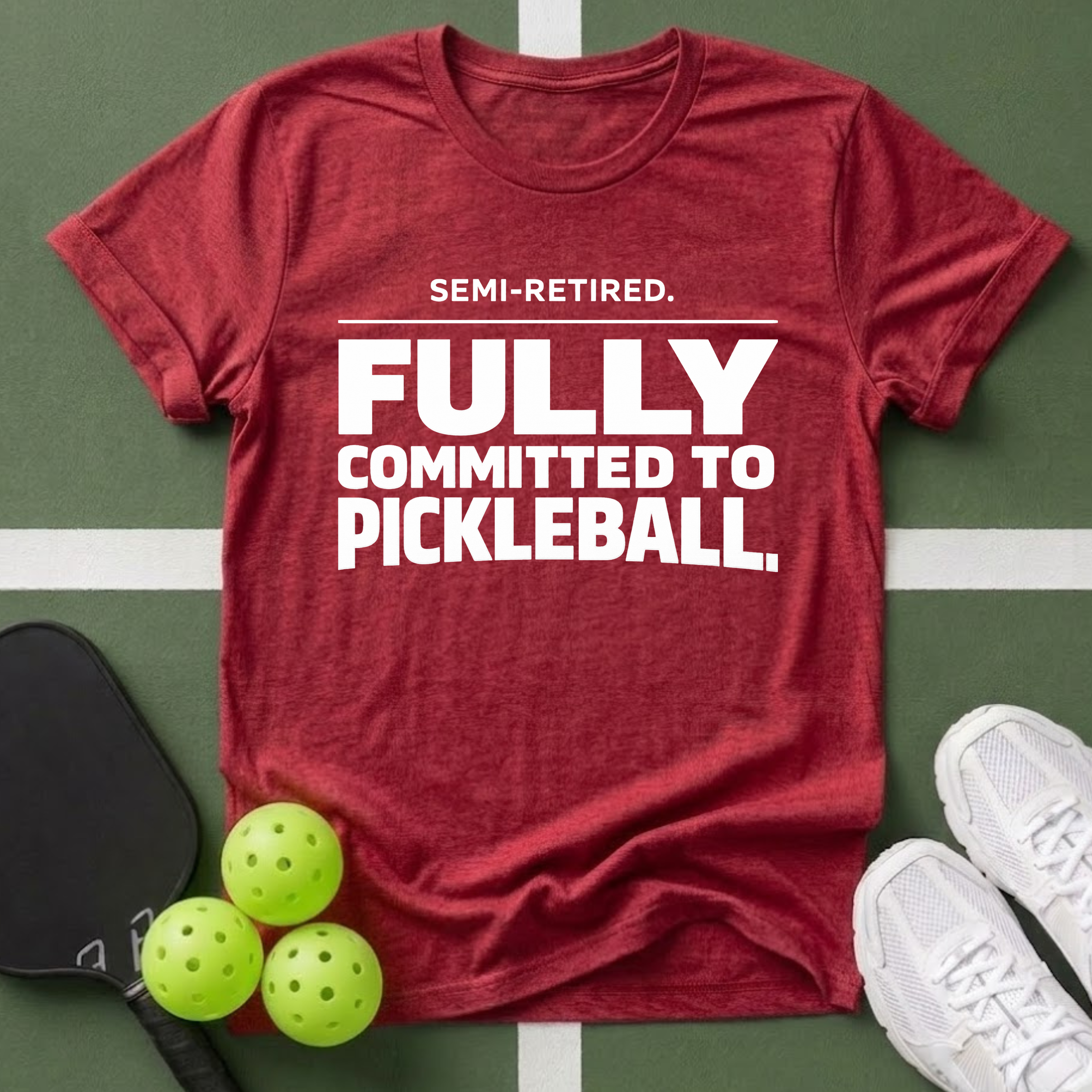 Semi-Retired. Fully Committed to Pickleball T-Shirt