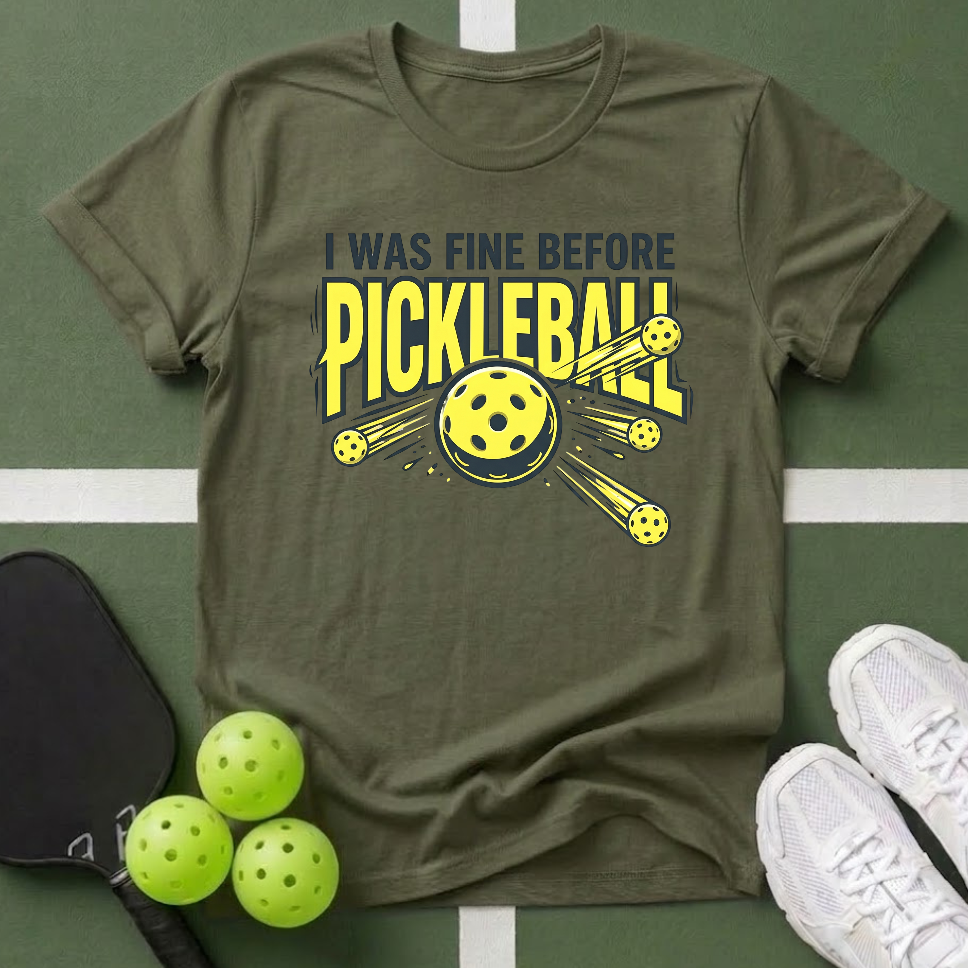 I Was Fine Before Pickleball T-Shirt