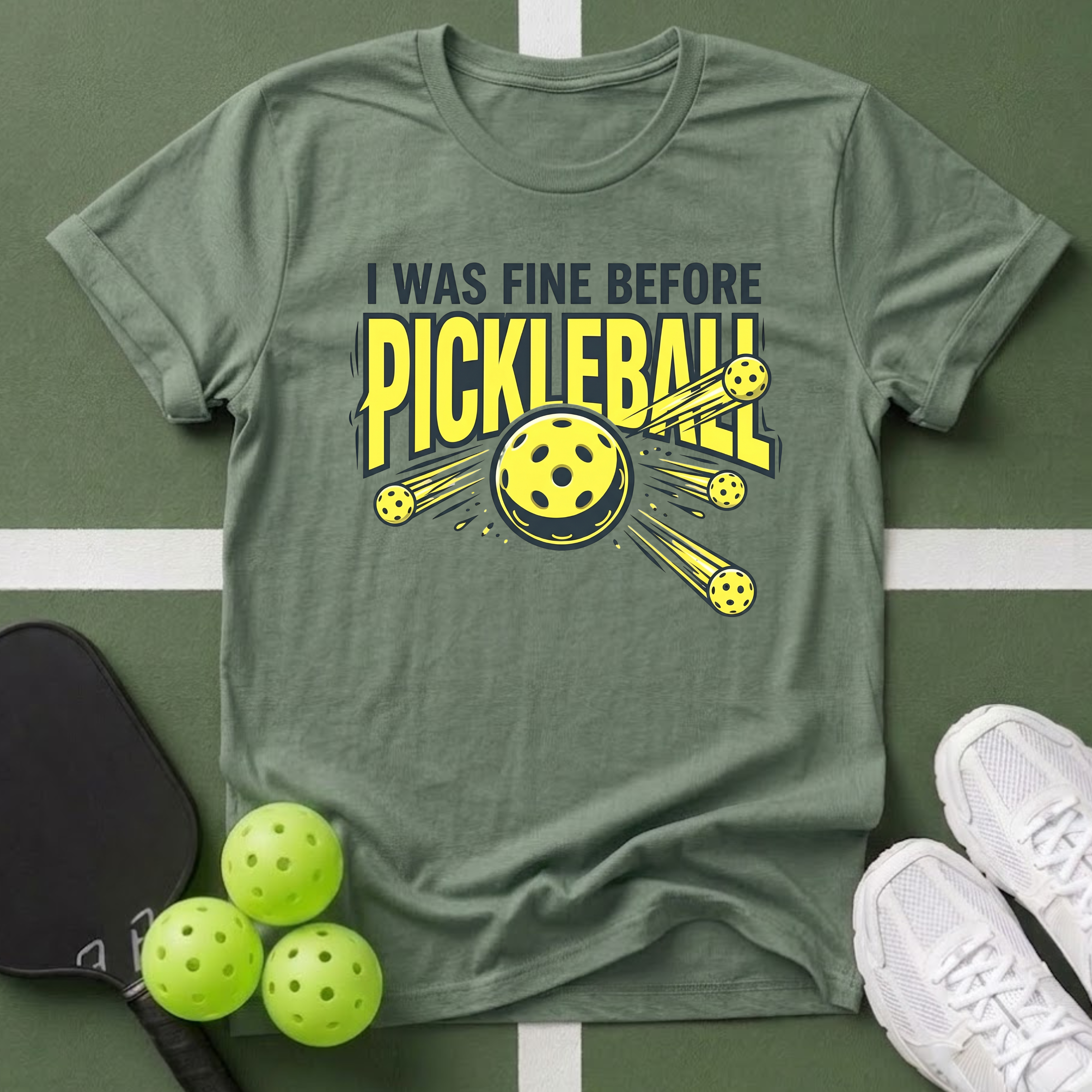 I Was Fine Before Pickleball T-Shirt