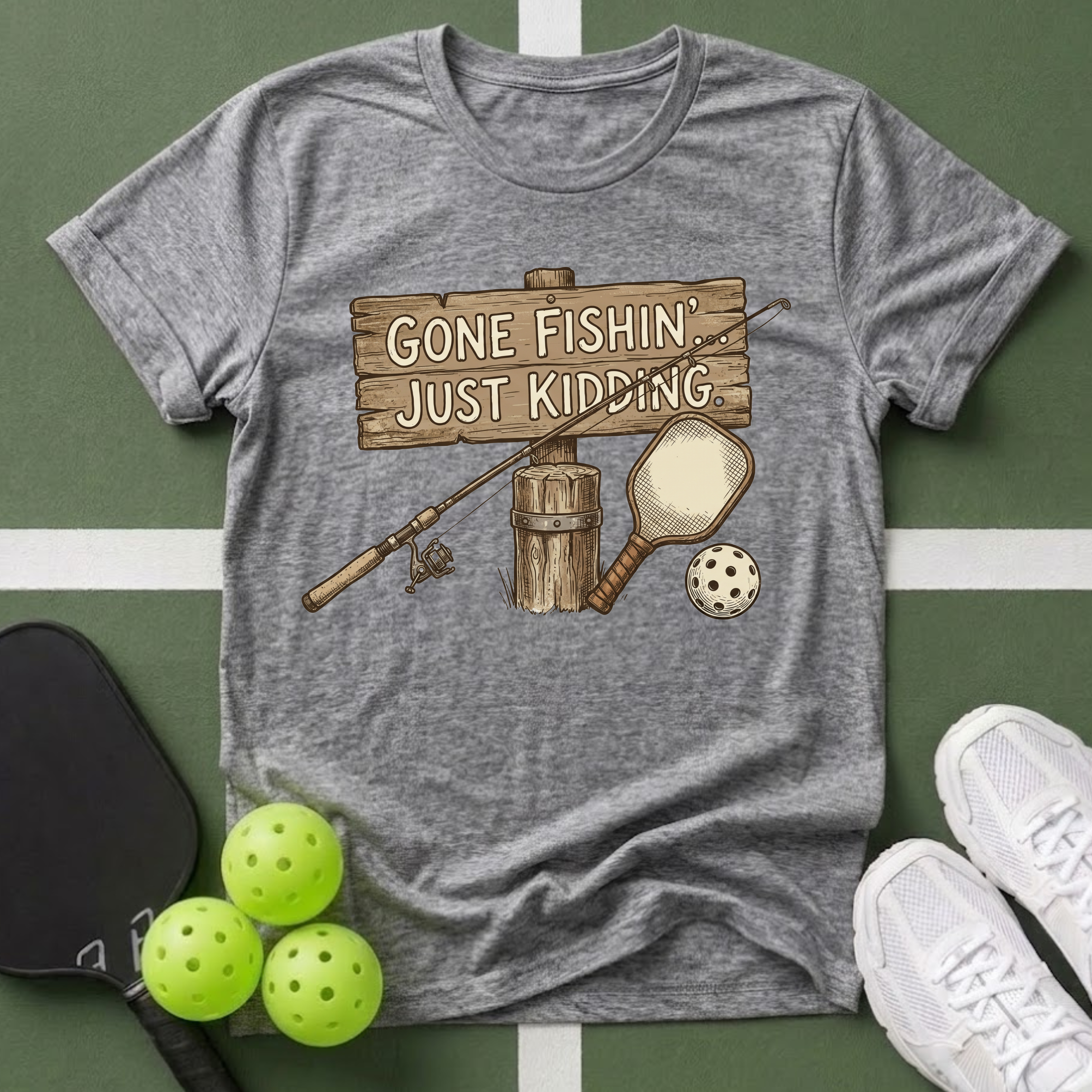 Gone Fishin' Just Kidding T-Shirt