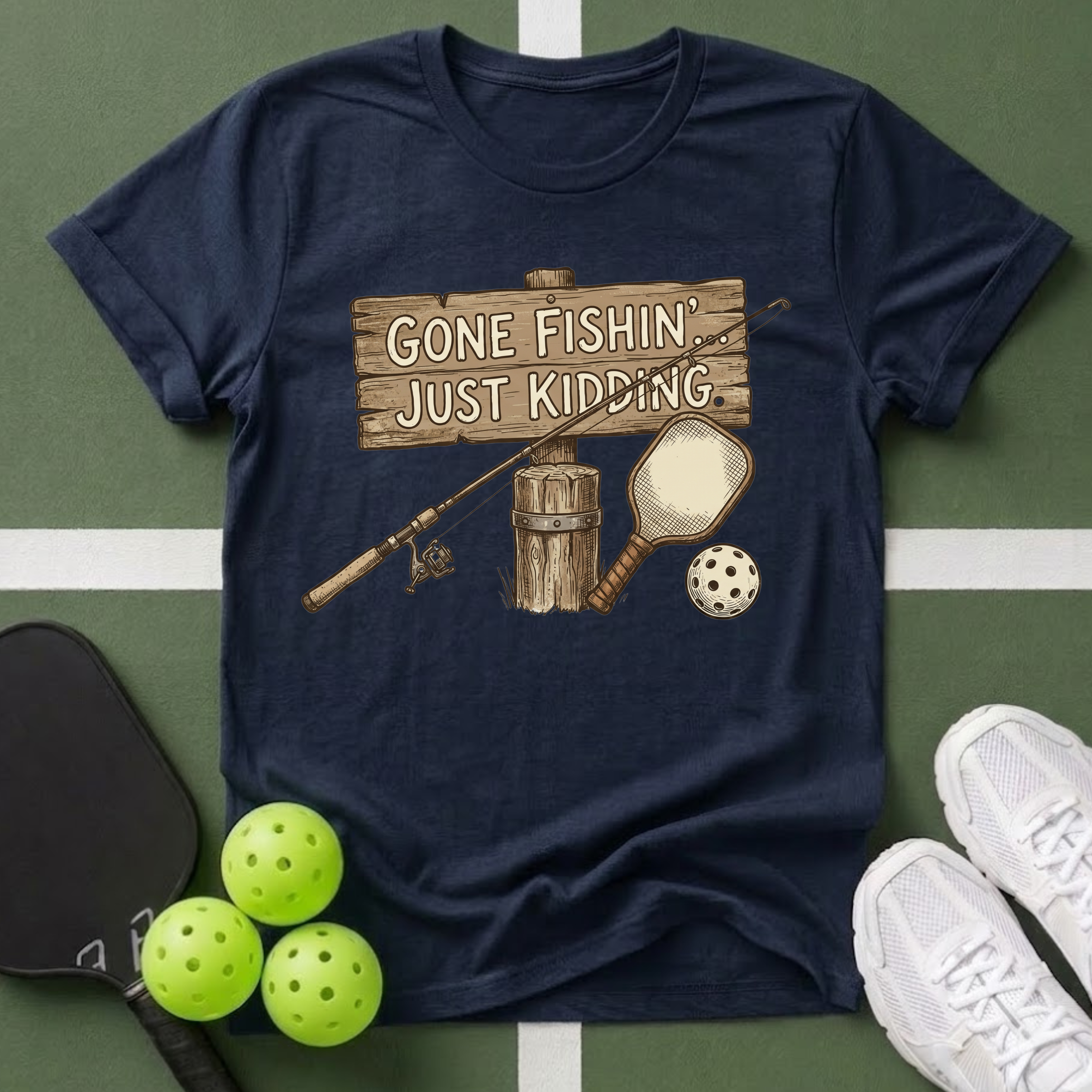 Gone Fishin' Just Kidding T-Shirt