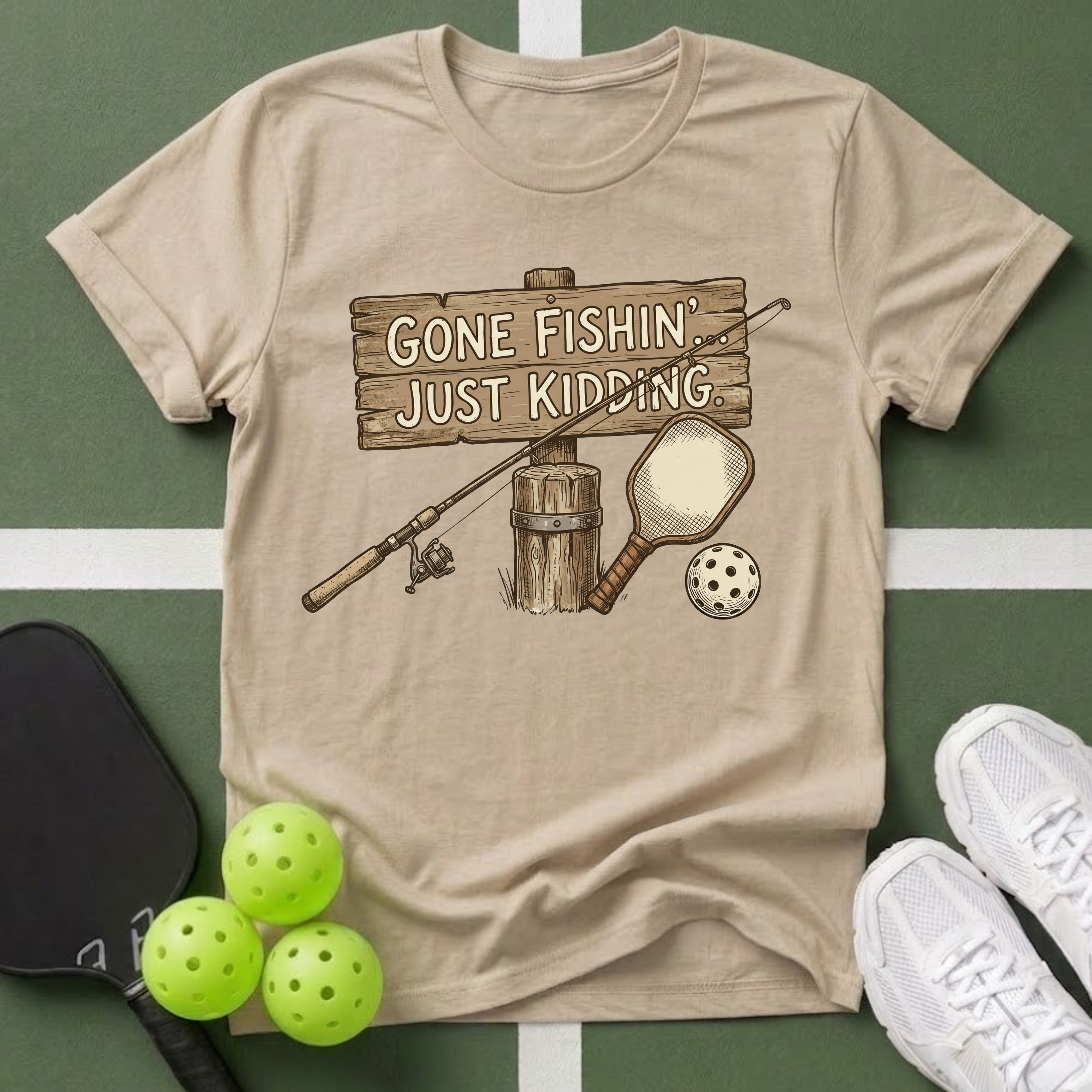 Gone Fishin' Just Kidding T-Shirt