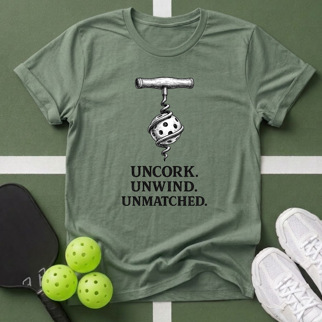 Uncork. Unwind. Unmatched T-Shirt