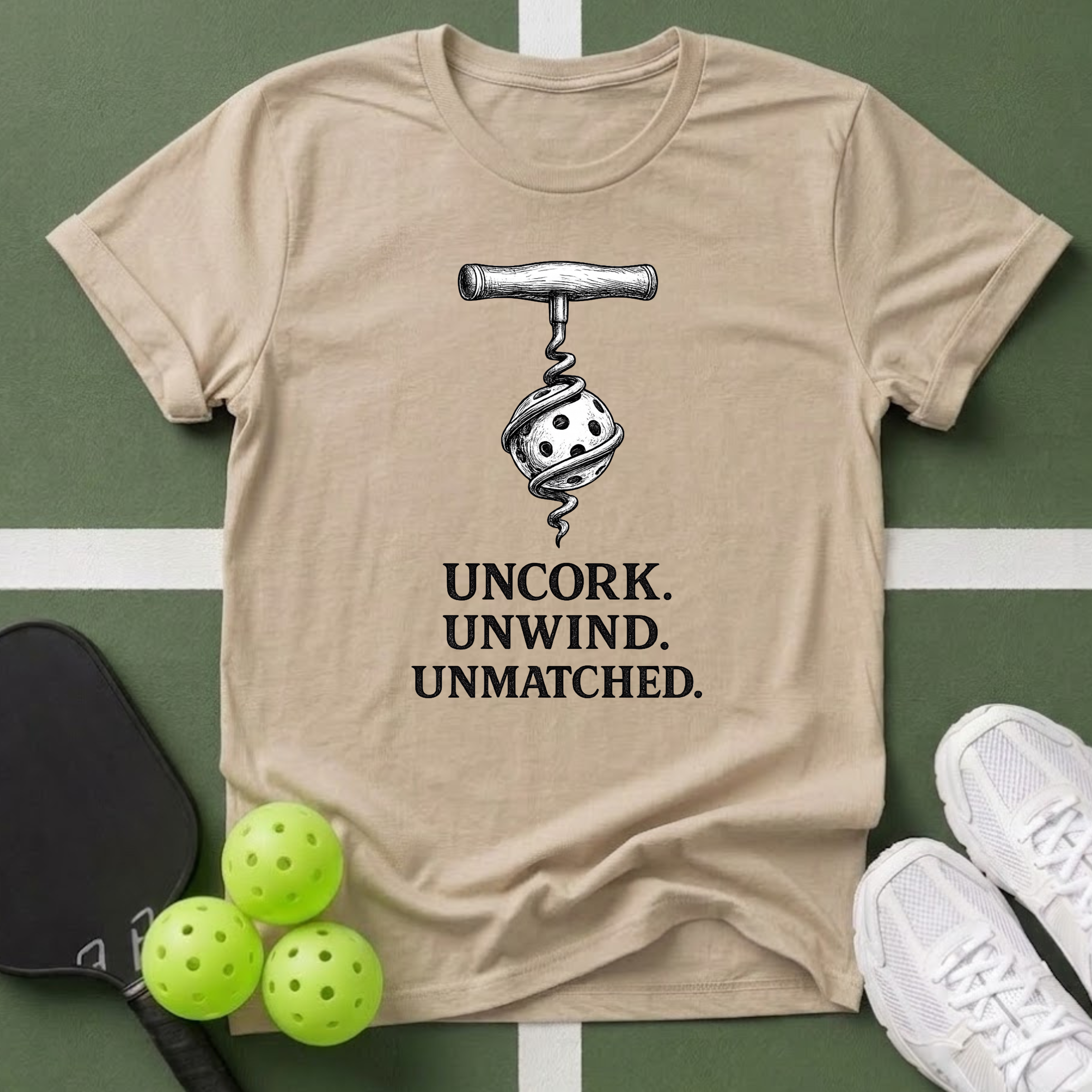 Uncork. Unwind. Unmatched T-Shirt
