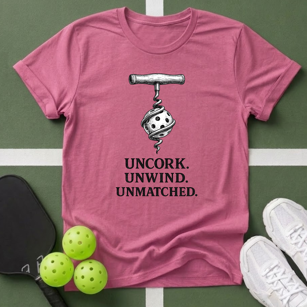 Uncork. Unwind. Unmatched T-Shirt