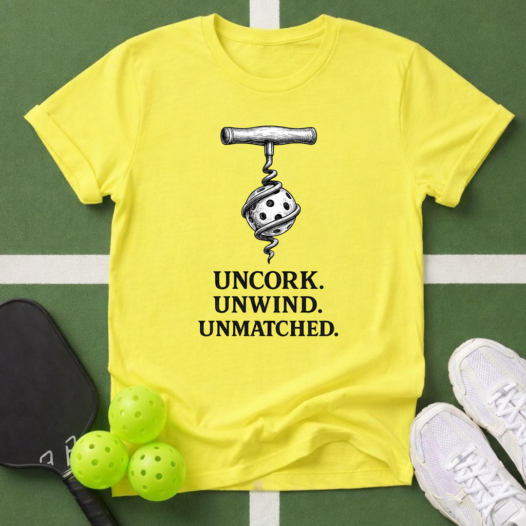 Uncork. Unwind. Unmatched T-Shirt
