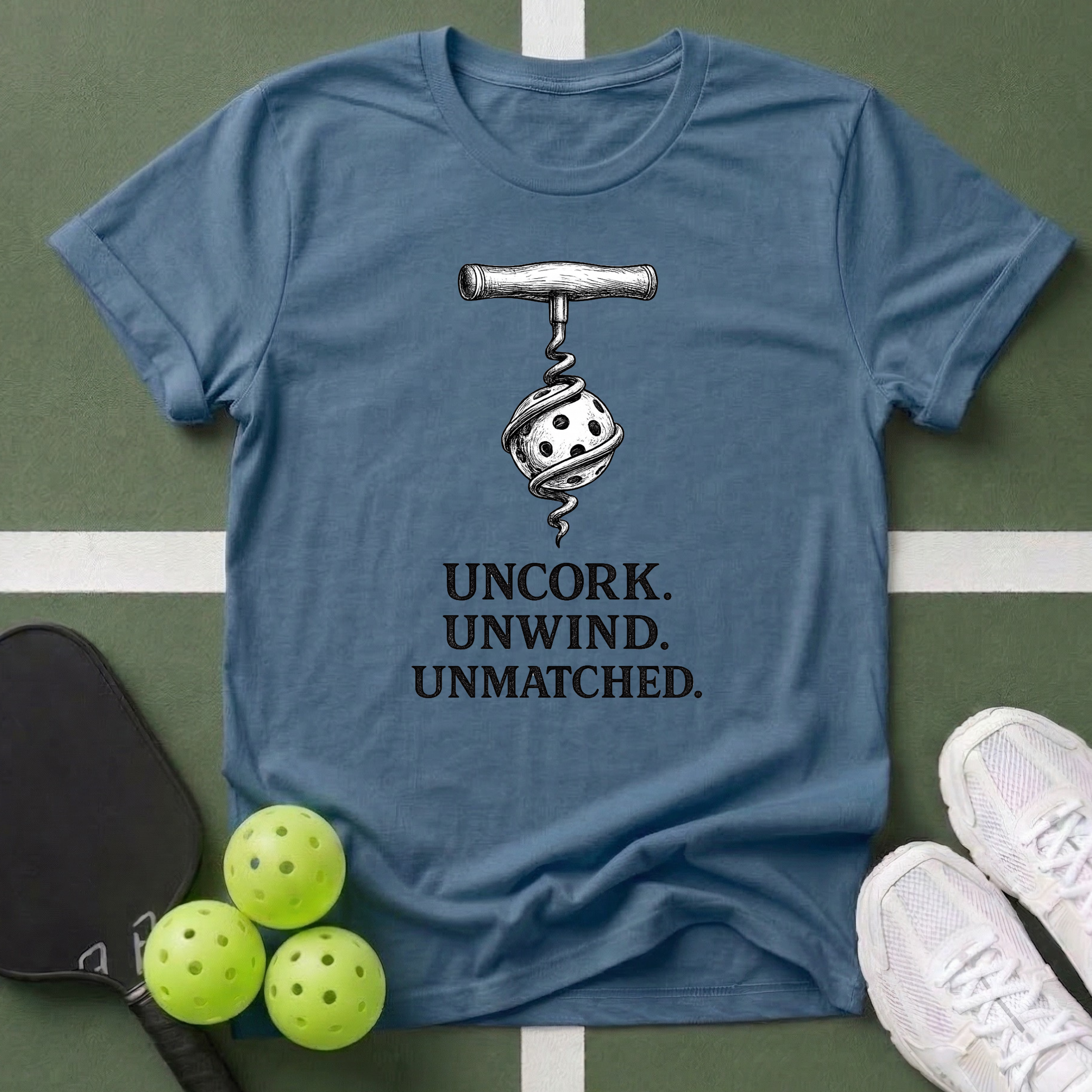 Uncork. Unwind. Unmatched T-Shirt