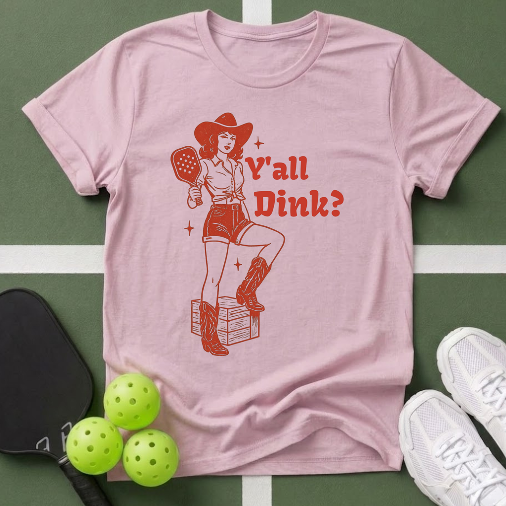 Y'all Dink? Vintage Cowirl Pickleball T-Shirt