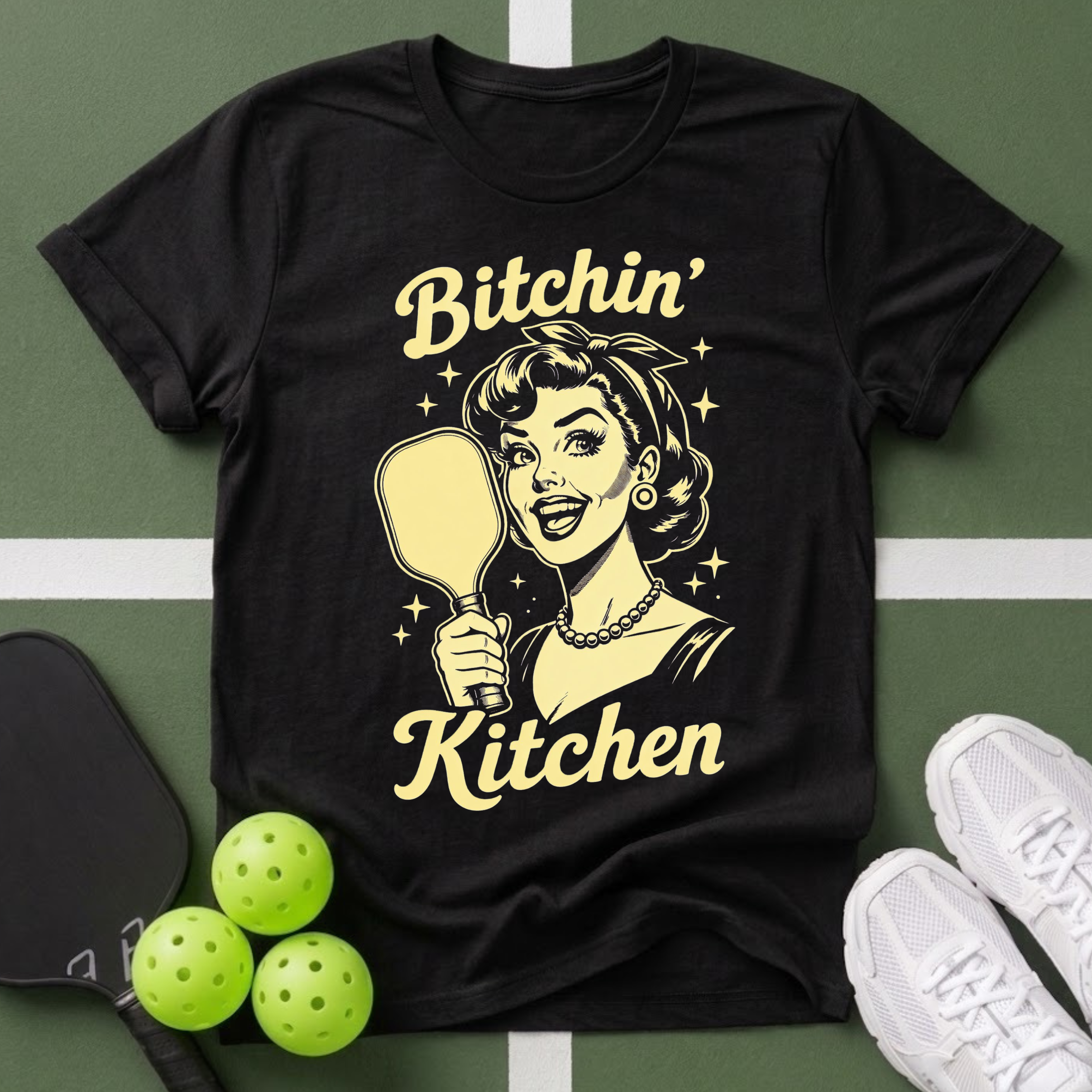 Bitchin' Kitchen Vintage Retro T-Shirt